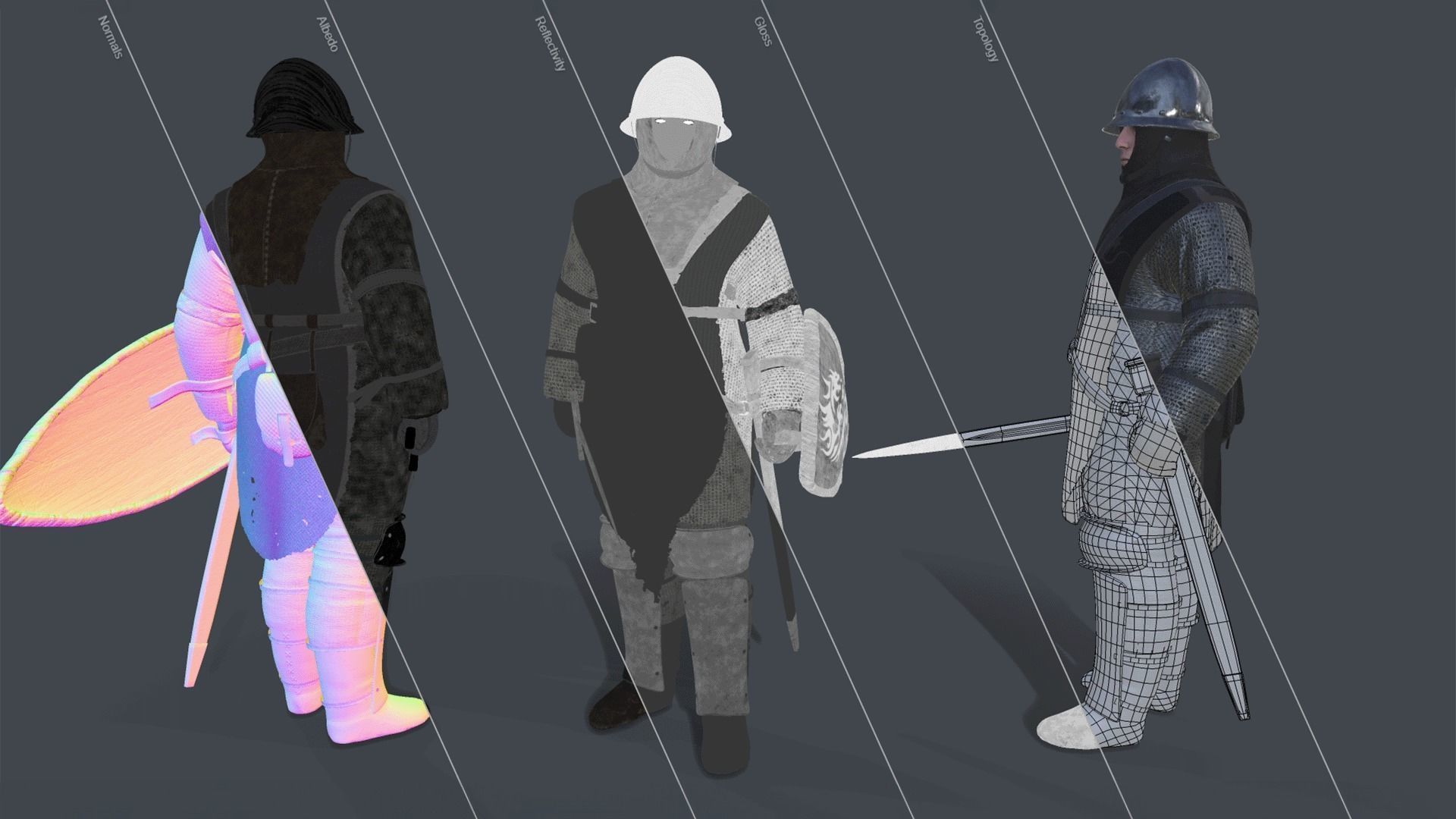 TAB Medieval Knights Pack - 3 Low-poly 3D model_49