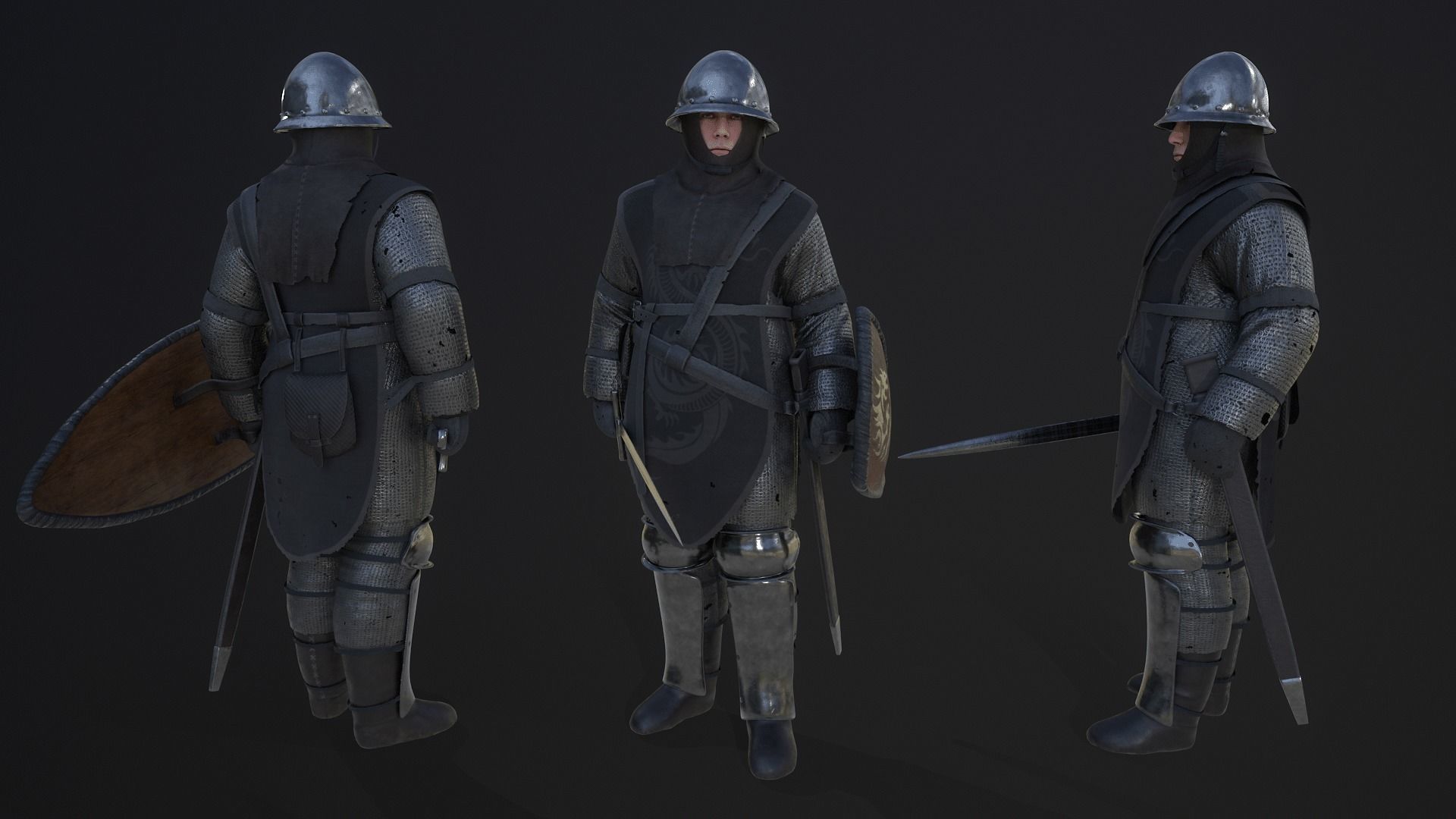 TAB Medieval Knights Pack - 3 Low-poly 3D model_6