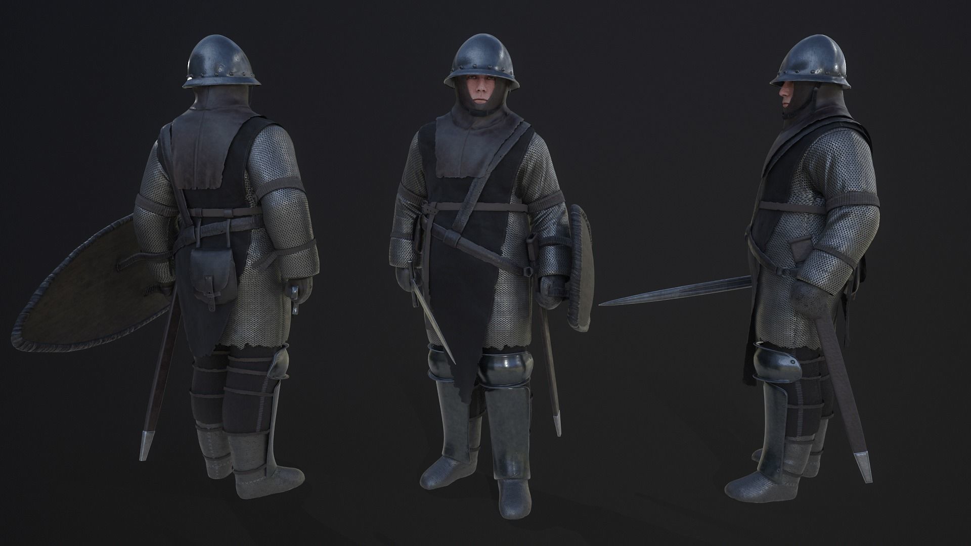 TAB Medieval Knights Pack - 3 Low-poly 3D model_7