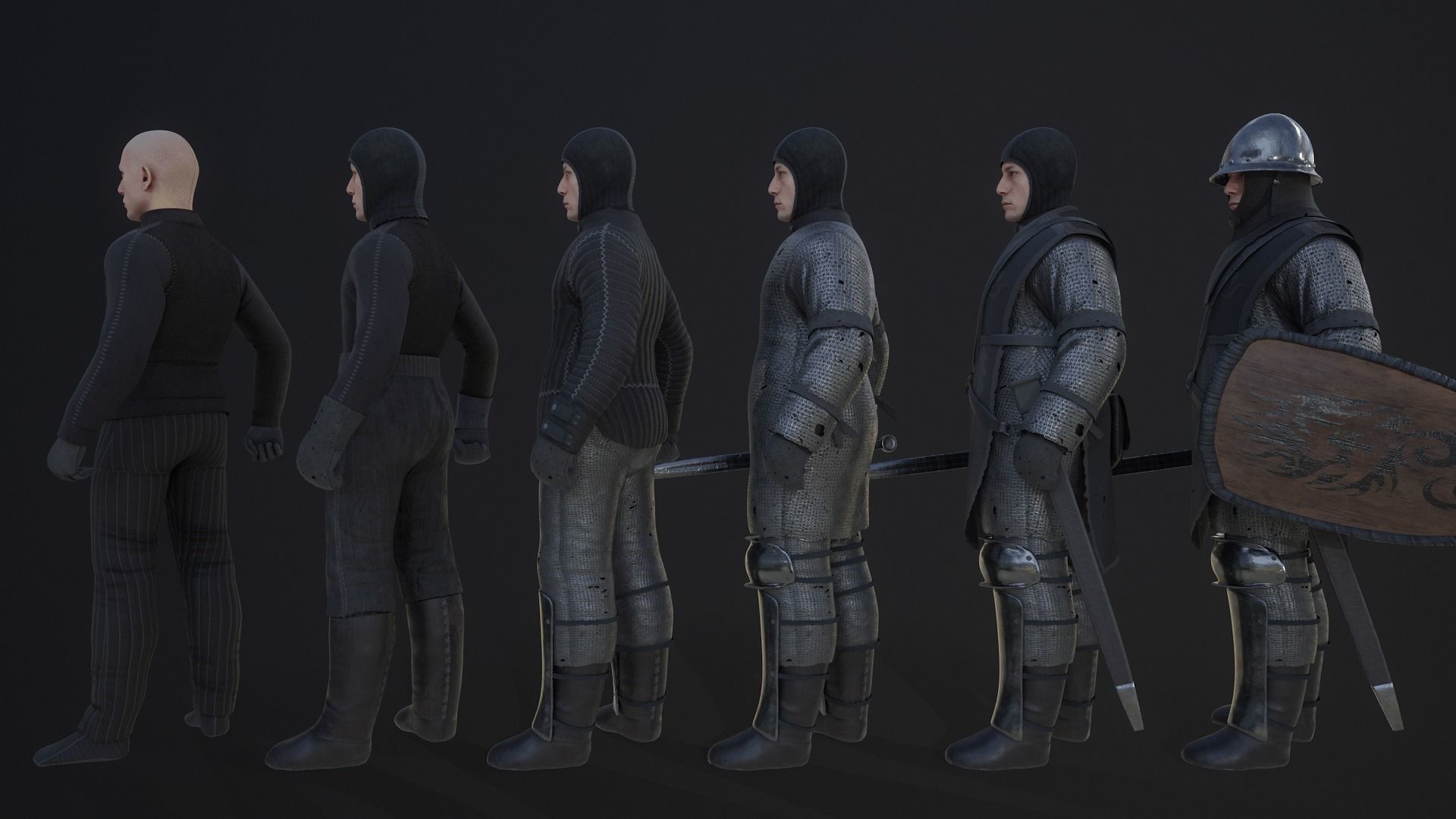 TAB Medieval Knights Pack - 3 Low-poly 3D model_15