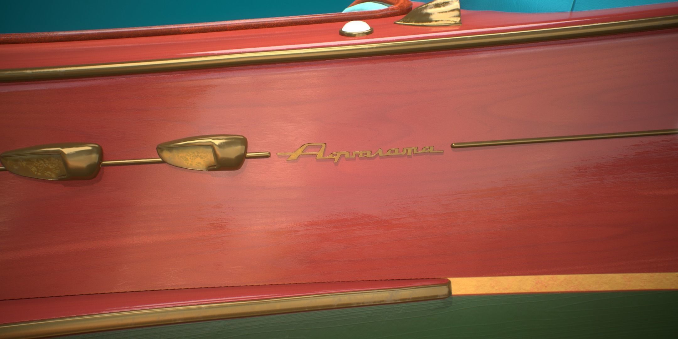 Riva Aquarama Runabout PBR Low-poly 3D model_3
