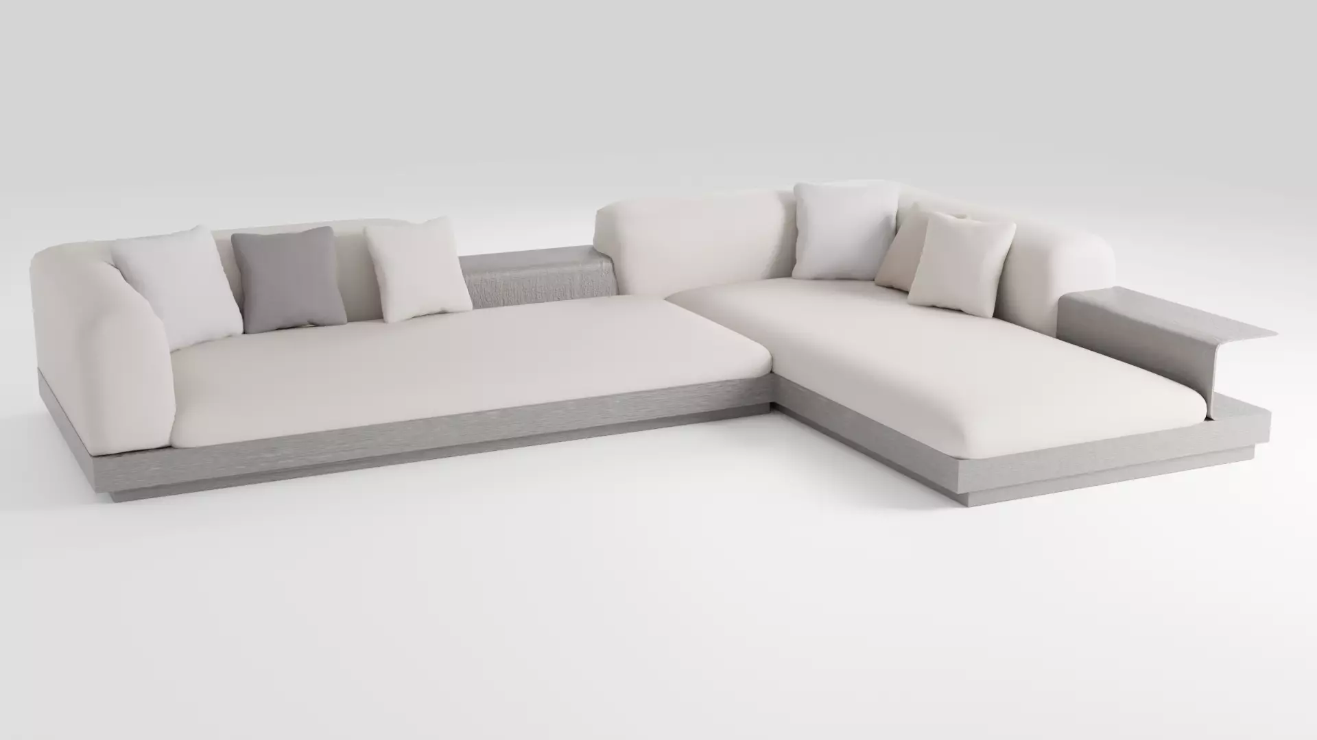 Modern designer minimalist sofa in Italian style 3D model_0