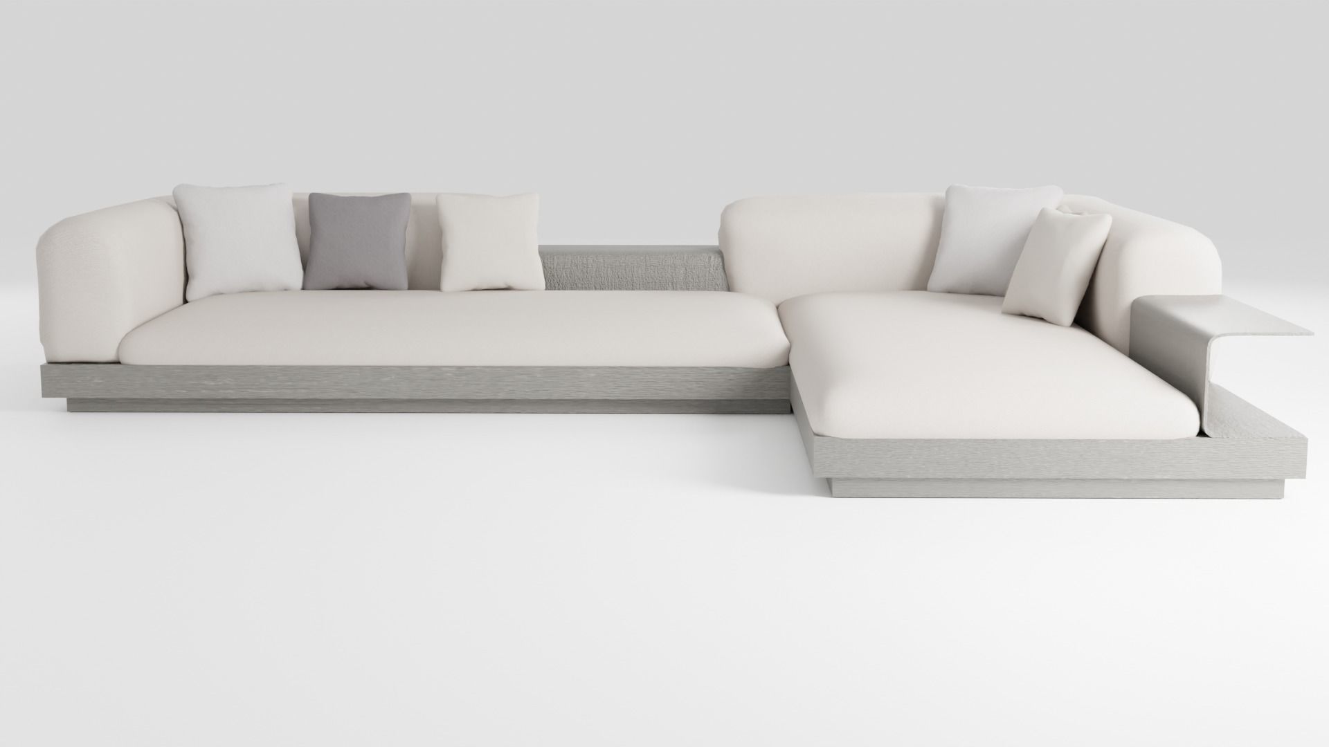 Modern designer minimalist sofa in Italian style 3D model_5