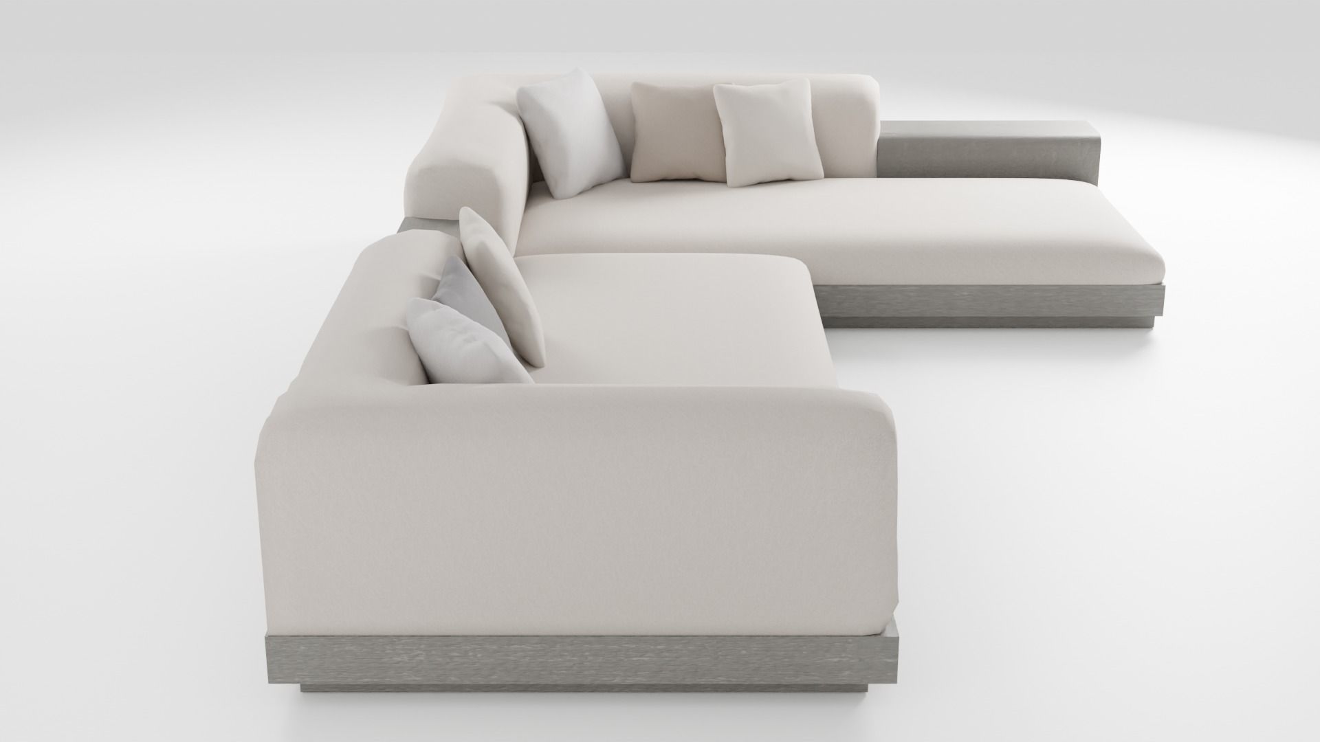 Modern designer minimalist sofa in Italian style 3D model_1