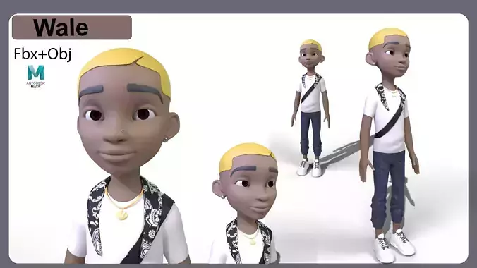 Stylized Boy - NO RIG 3D model