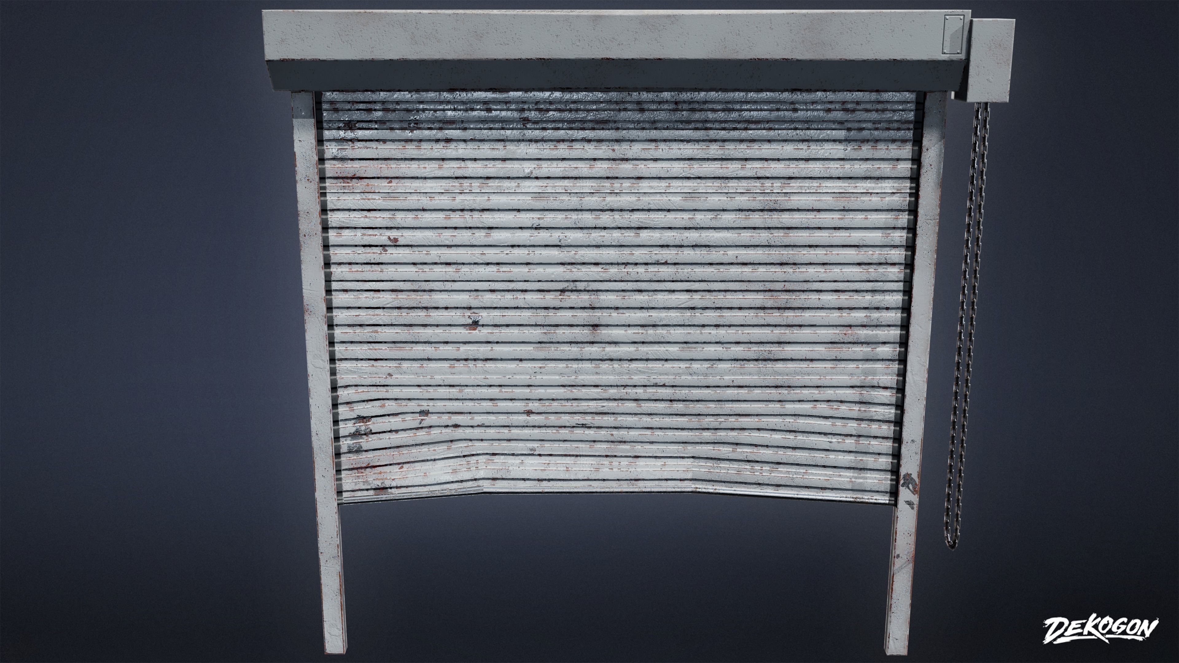 SAFE HOUSE - Roller Door 01 - LOW POLY Low-poly 3D model_9