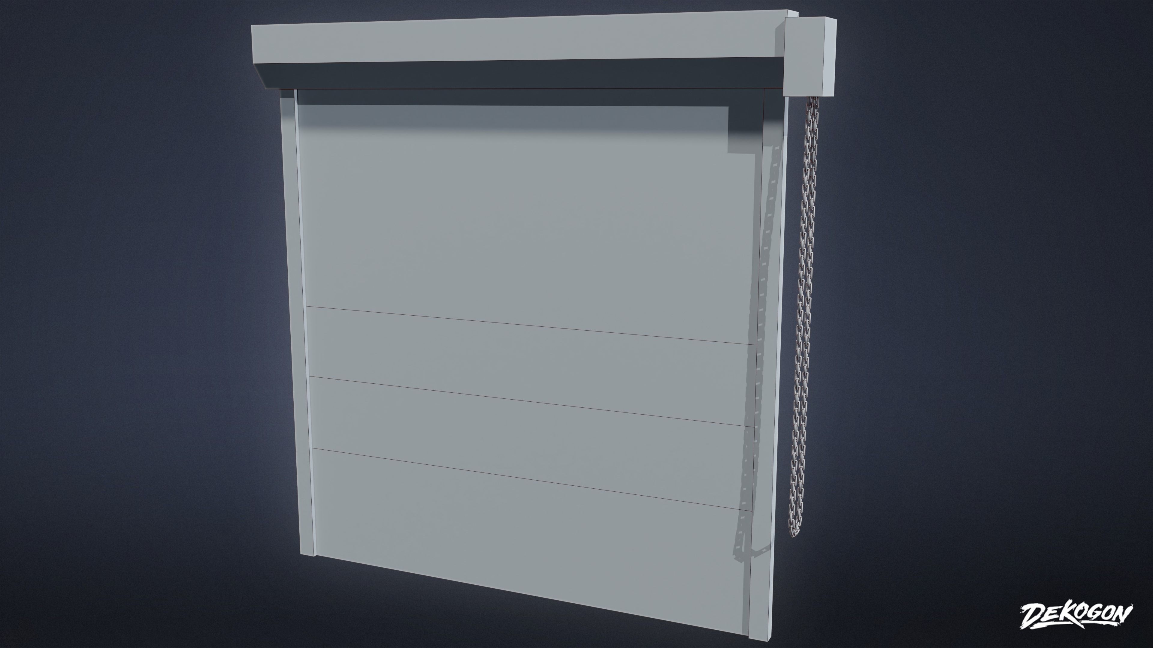 SAFE HOUSE - Roller Door 01 - LOW POLY Low-poly 3D model_4