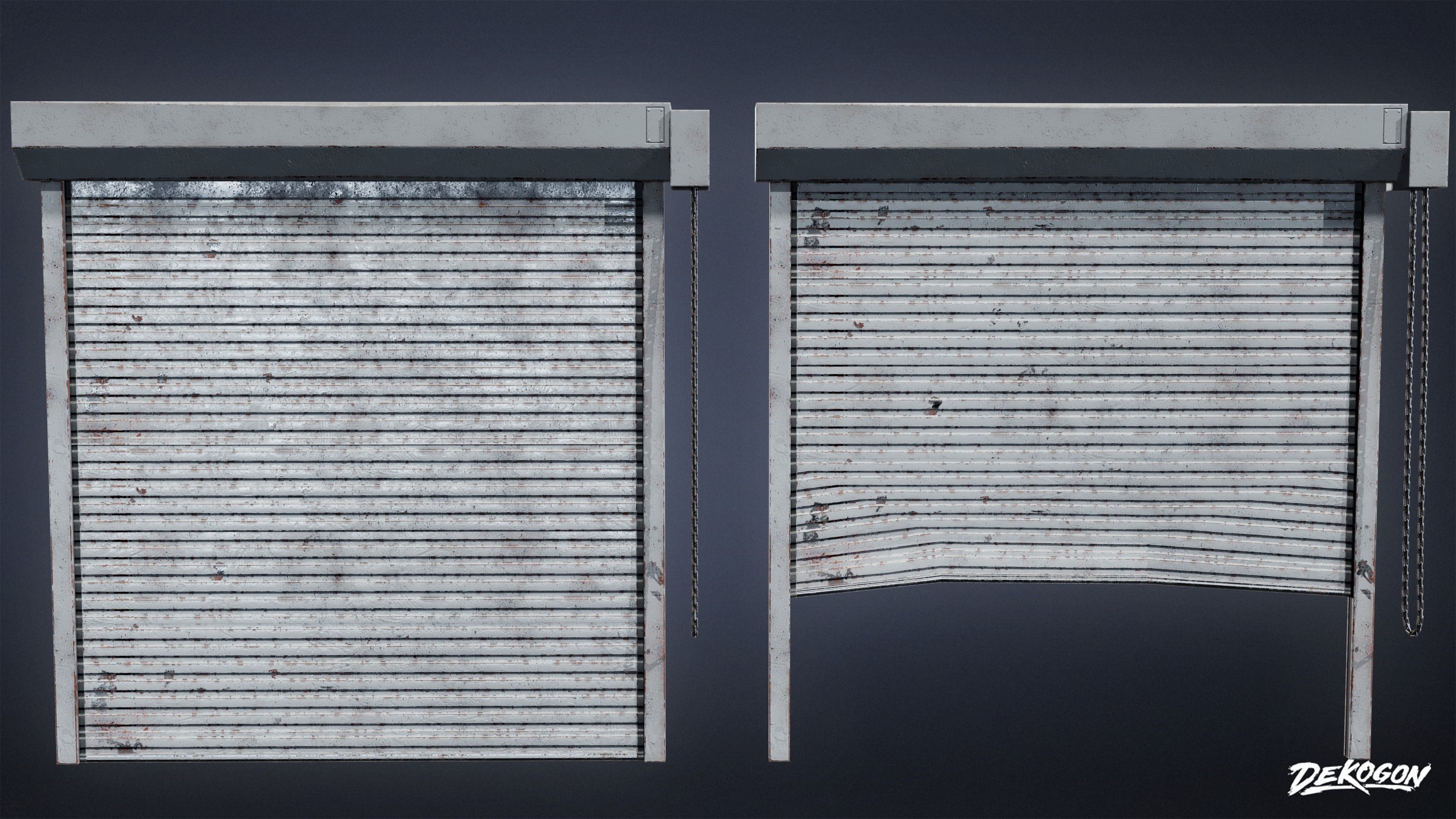 SAFE HOUSE - Roller Door 01 - LOW POLY Low-poly 3D model_2