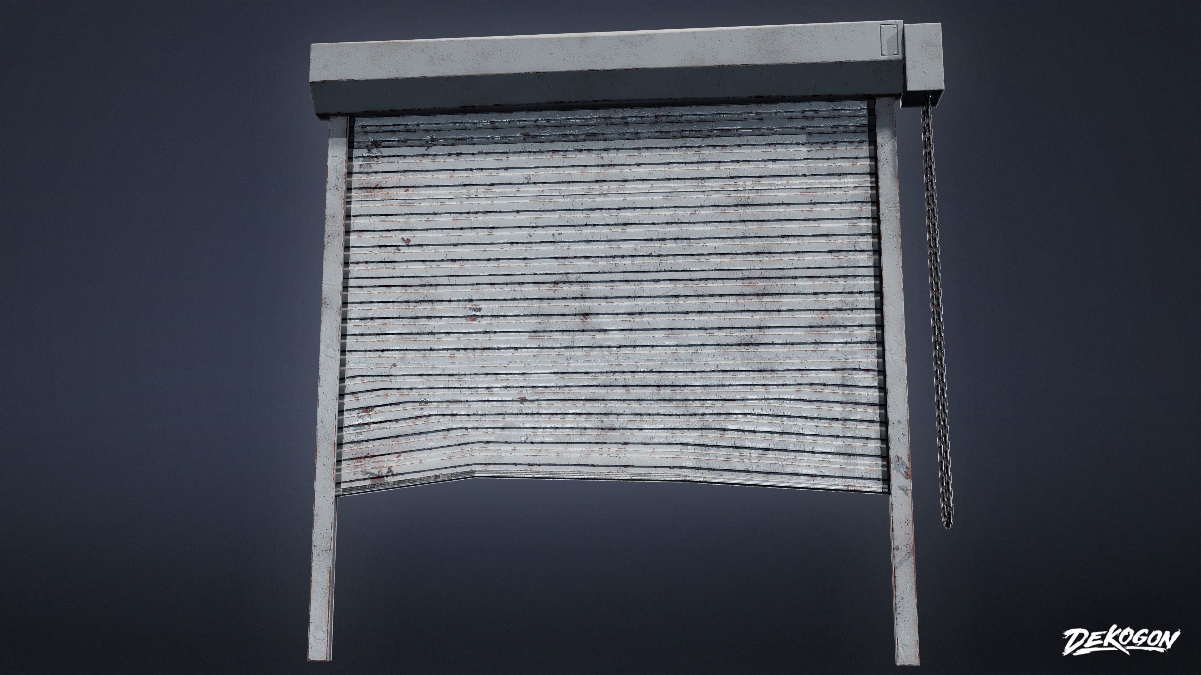 SAFE HOUSE - Roller Door 01 - LOW POLY Low-poly 3D model_10