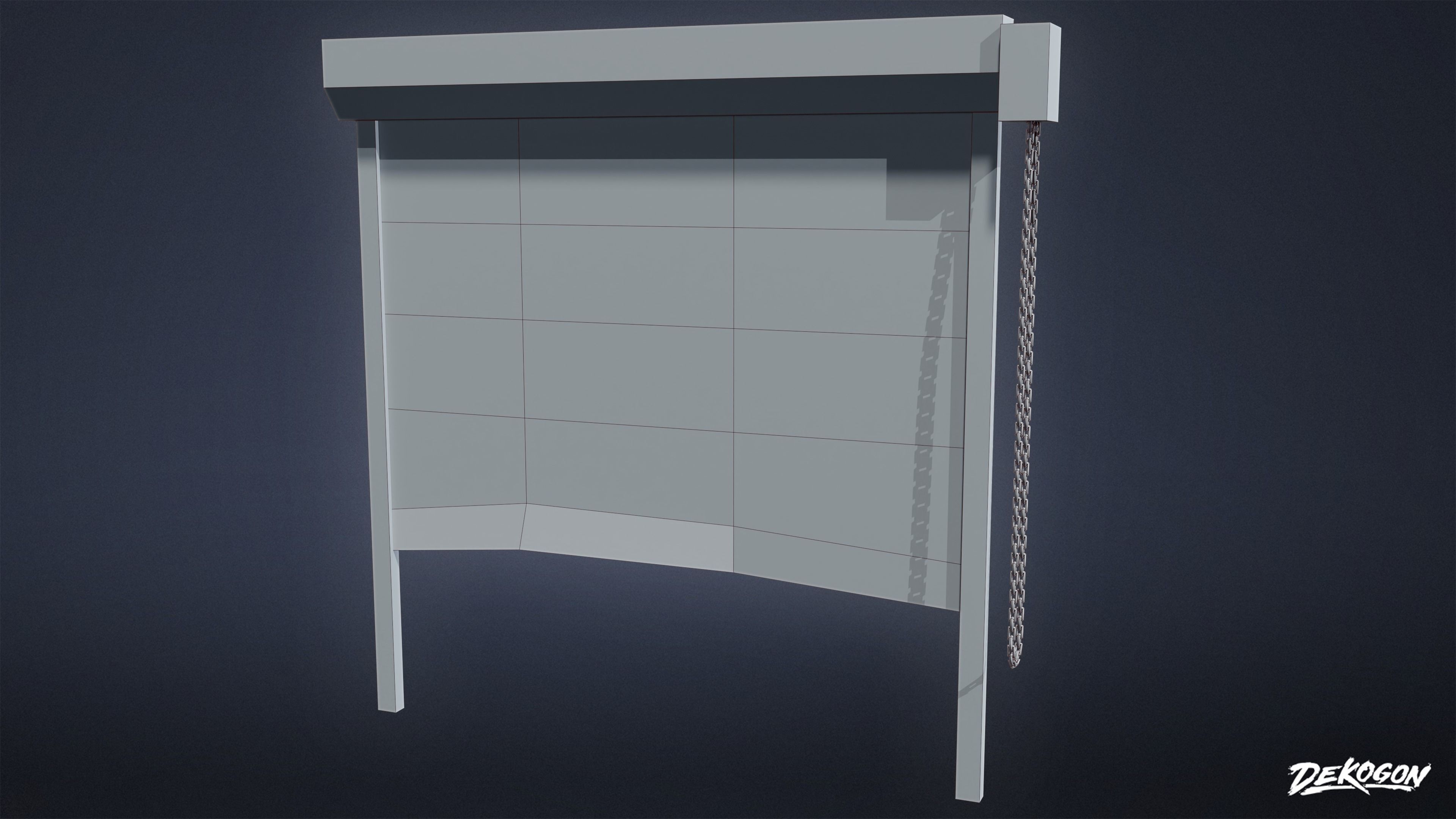 SAFE HOUSE - Roller Door 01 - LOW POLY Low-poly 3D model_8