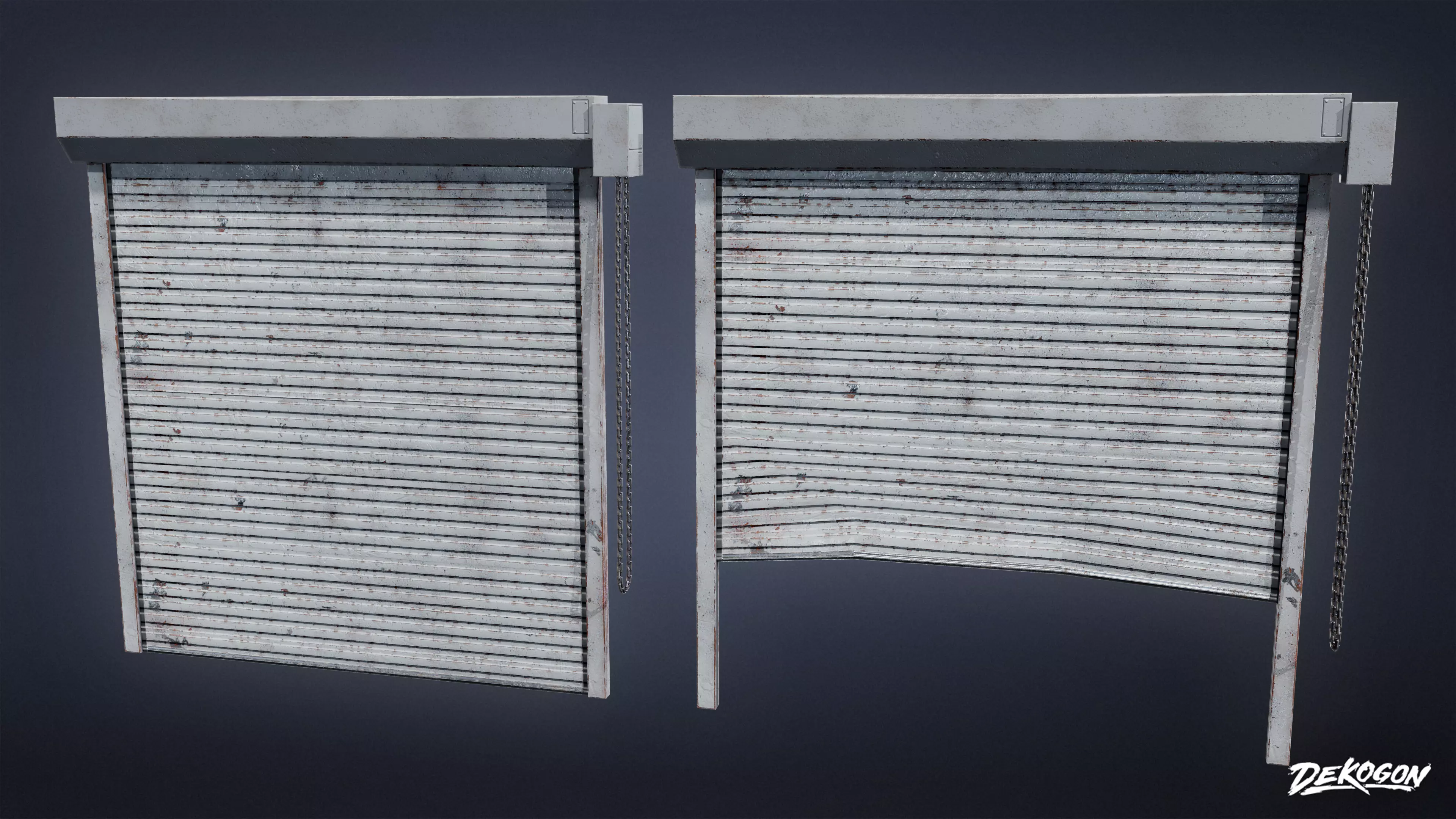 SAFE HOUSE - Roller Door 01 - LOW POLY Low-poly 3D model_0