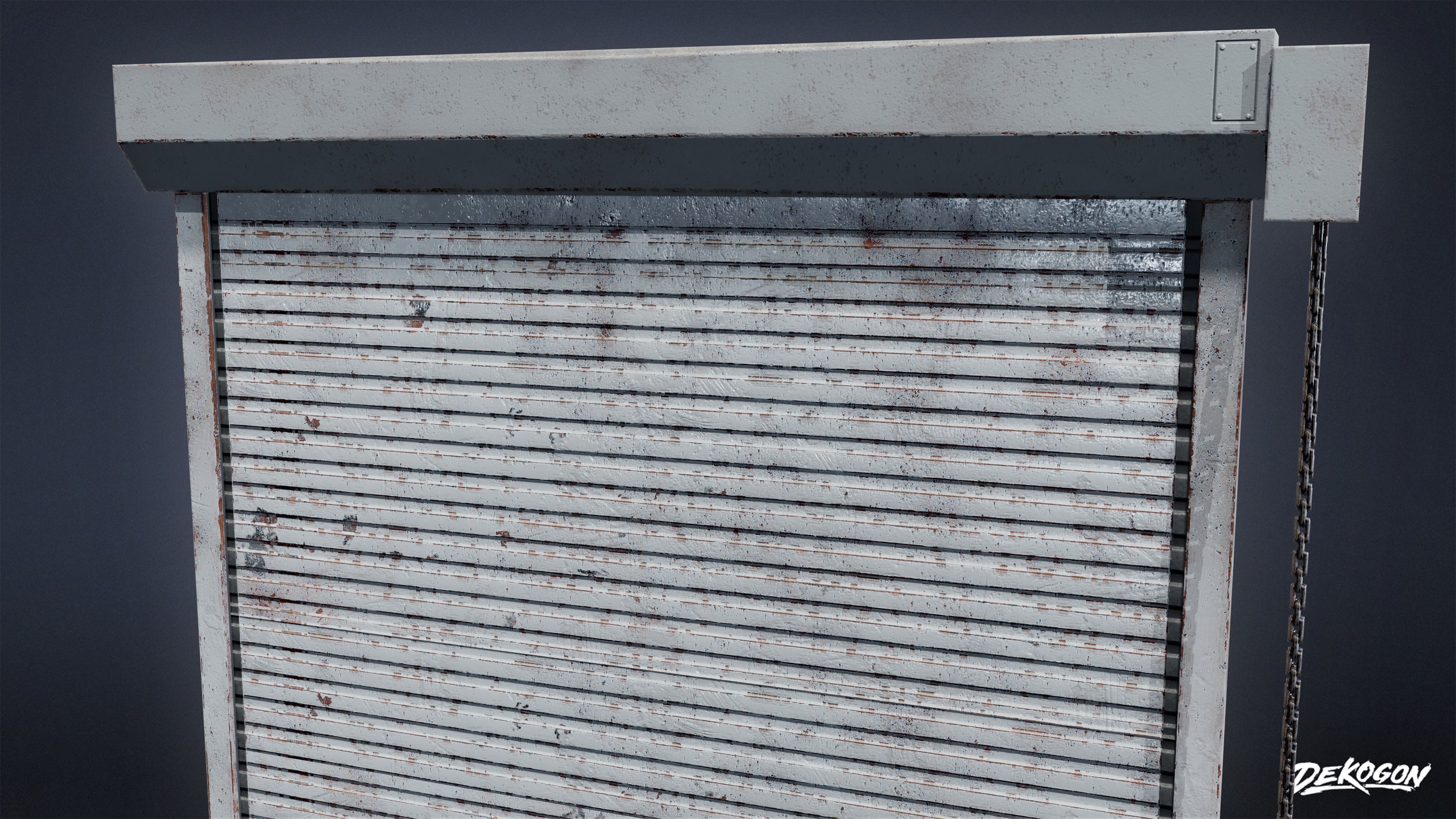 SAFE HOUSE - Roller Door 01 - LOW POLY Low-poly 3D model_6