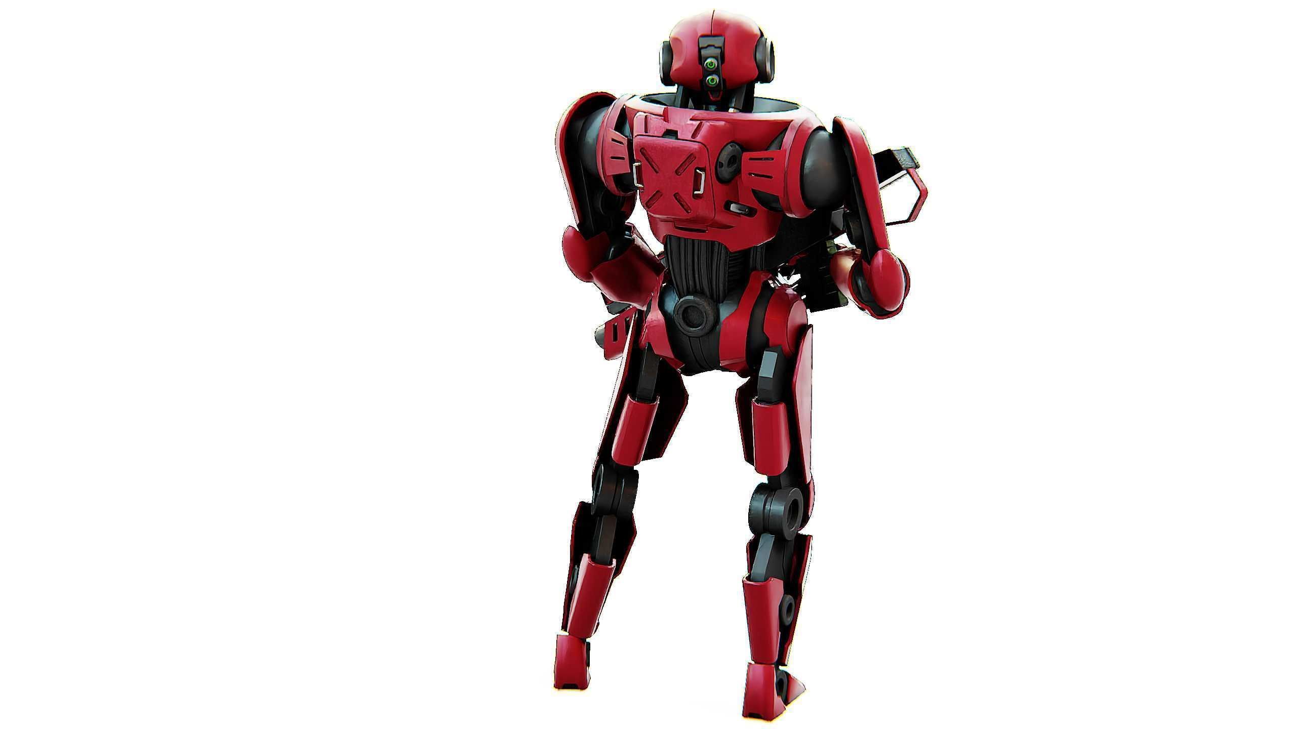 BATTLE DROID Z-9000   Rigged for Unreal Engine - Unity - MIXAMO 3D model_11