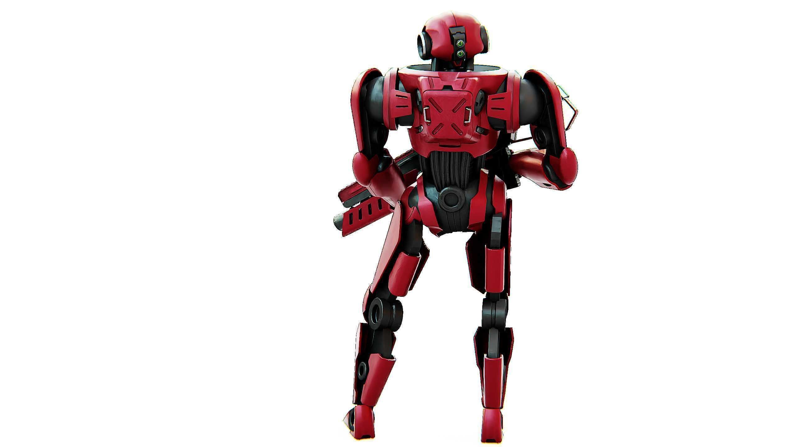 BATTLE DROID Z-9000   Rigged for Unreal Engine - Unity - MIXAMO 3D model_12