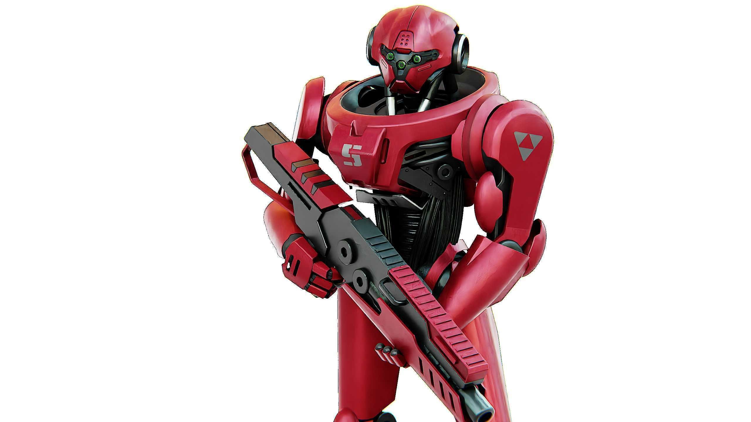 BATTLE DROID Z-9000   Rigged for Unreal Engine - Unity - MIXAMO 3D model_27