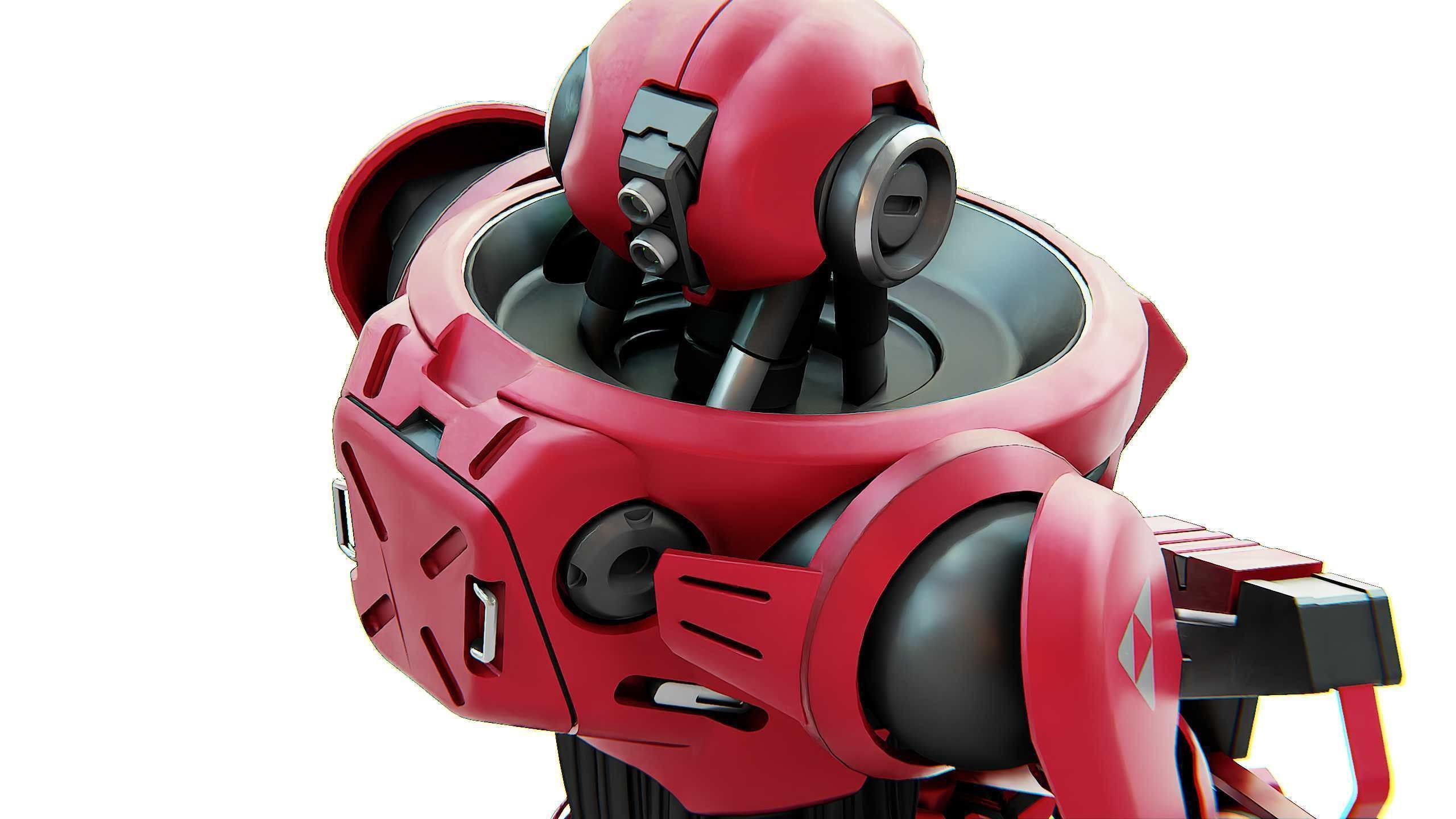 BATTLE DROID Z-9000   Rigged for Unreal Engine - Unity - MIXAMO 3D model_29