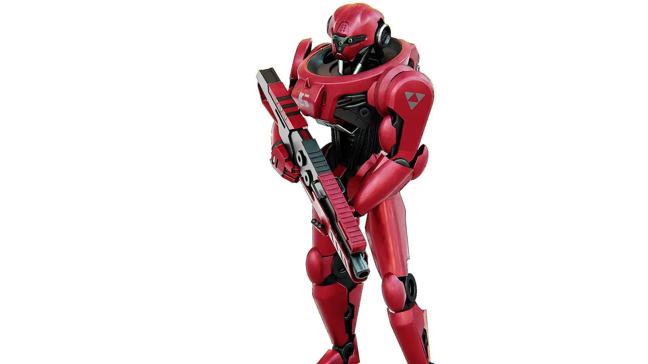 BATTLE DROID Z-9000   Rigged for Unreal Engine - Unity - MIXAMO 3D model_19