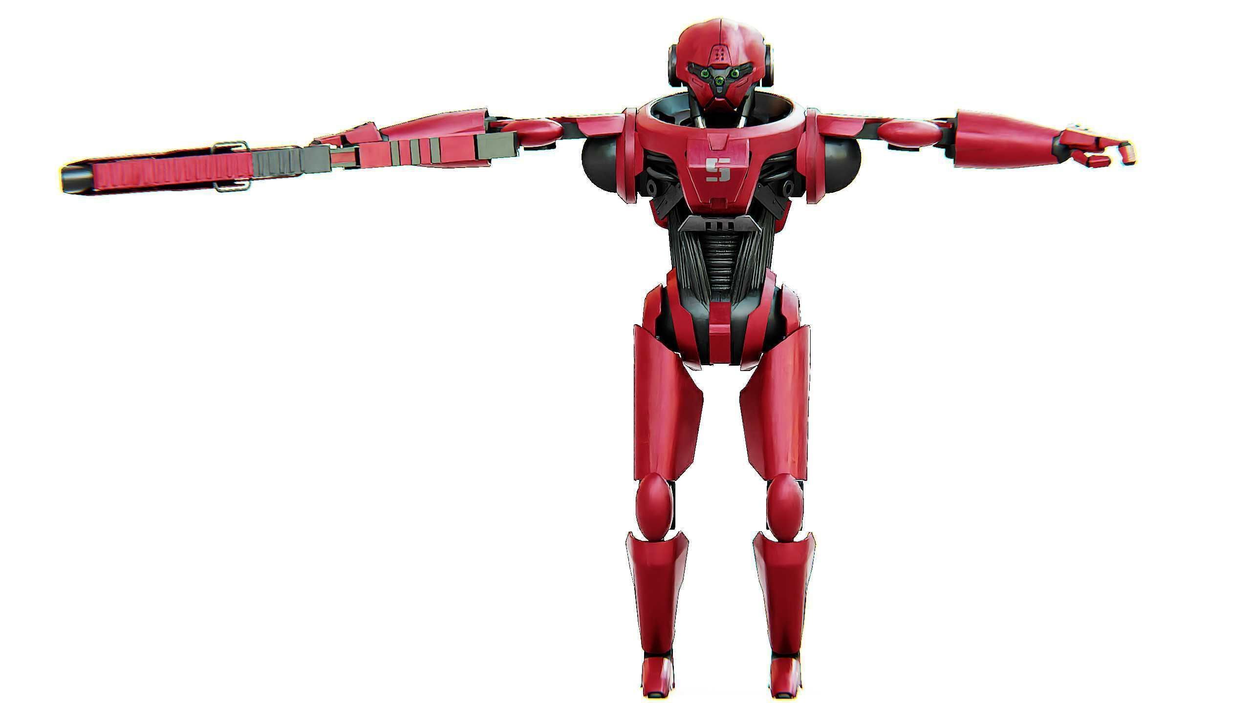 BATTLE DROID Z-9000   Rigged for Unreal Engine - Unity - MIXAMO 3D model_30