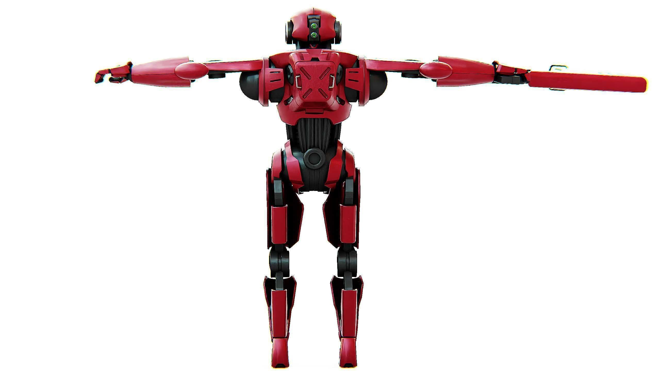 BATTLE DROID Z-9000   Rigged for Unreal Engine - Unity - MIXAMO 3D model_31