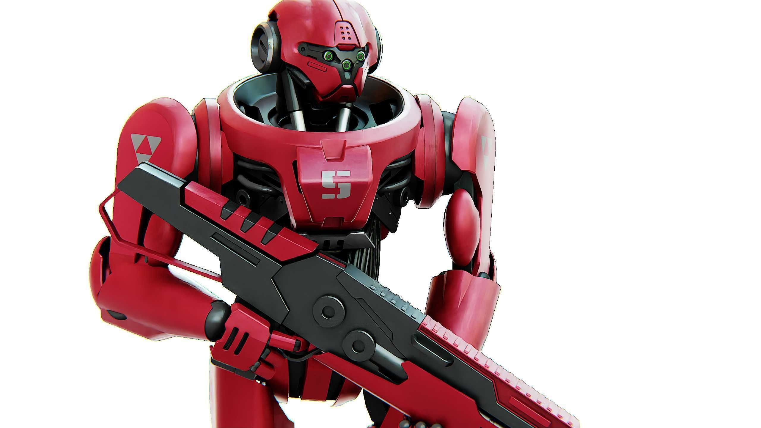 BATTLE DROID Z-9000   Rigged for Unreal Engine - Unity - MIXAMO 3D model_22