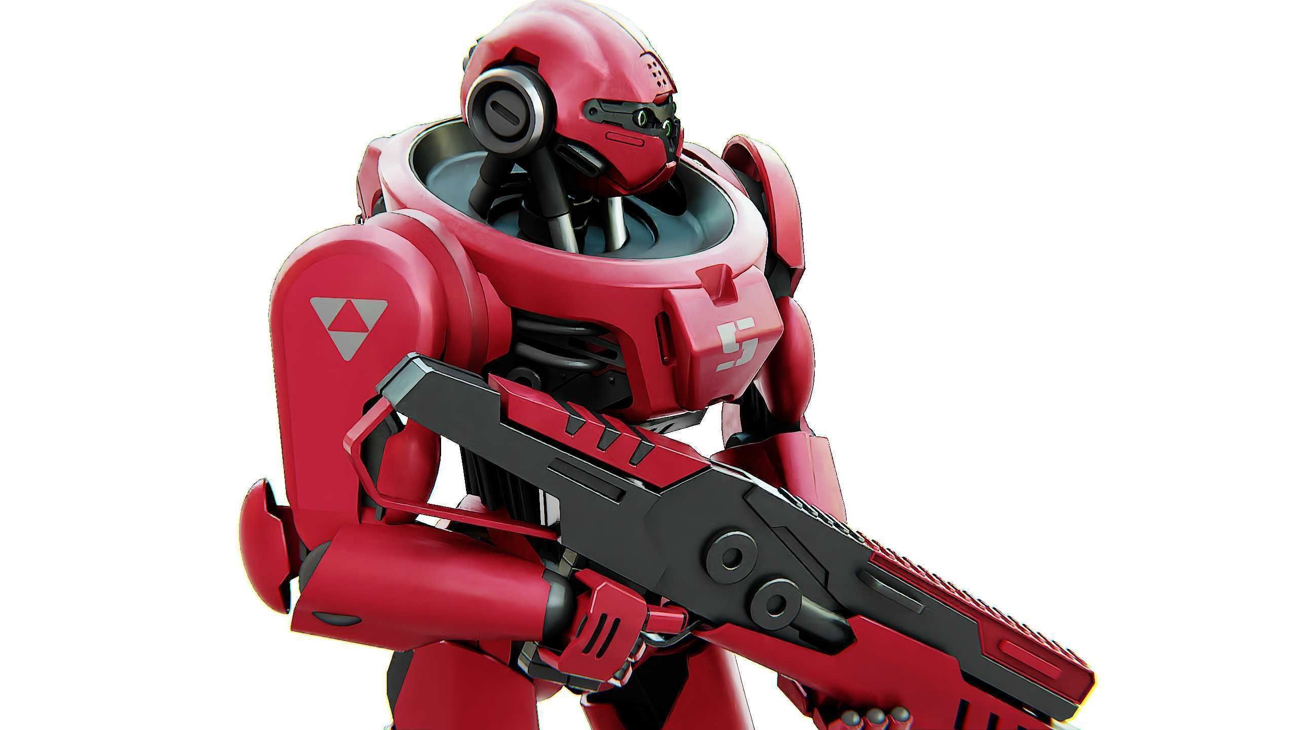 BATTLE DROID Z-9000   Rigged for Unreal Engine - Unity - MIXAMO 3D model_23