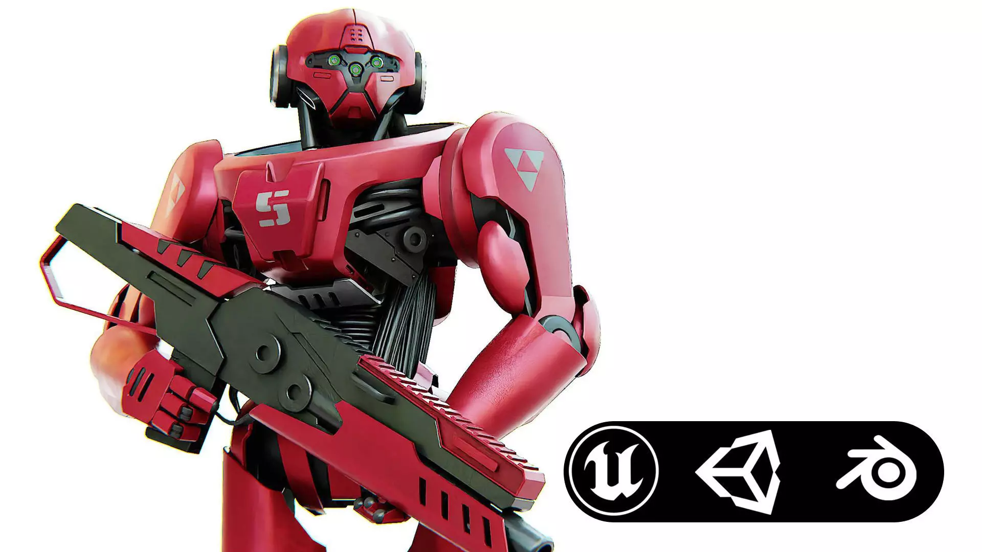 BATTLE DROID Z-9000   Rigged for Unreal Engine - Unity - MIXAMO 3D model_0