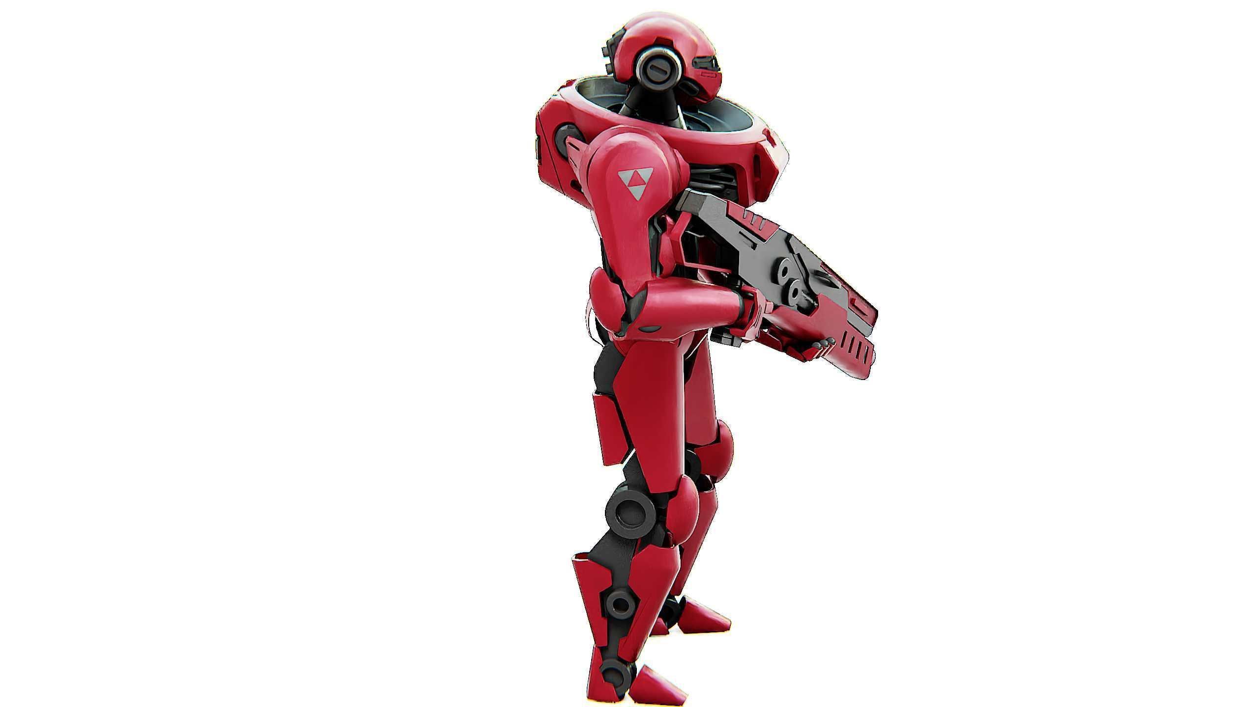 BATTLE DROID Z-9000   Rigged for Unreal Engine - Unity - MIXAMO 3D model_6