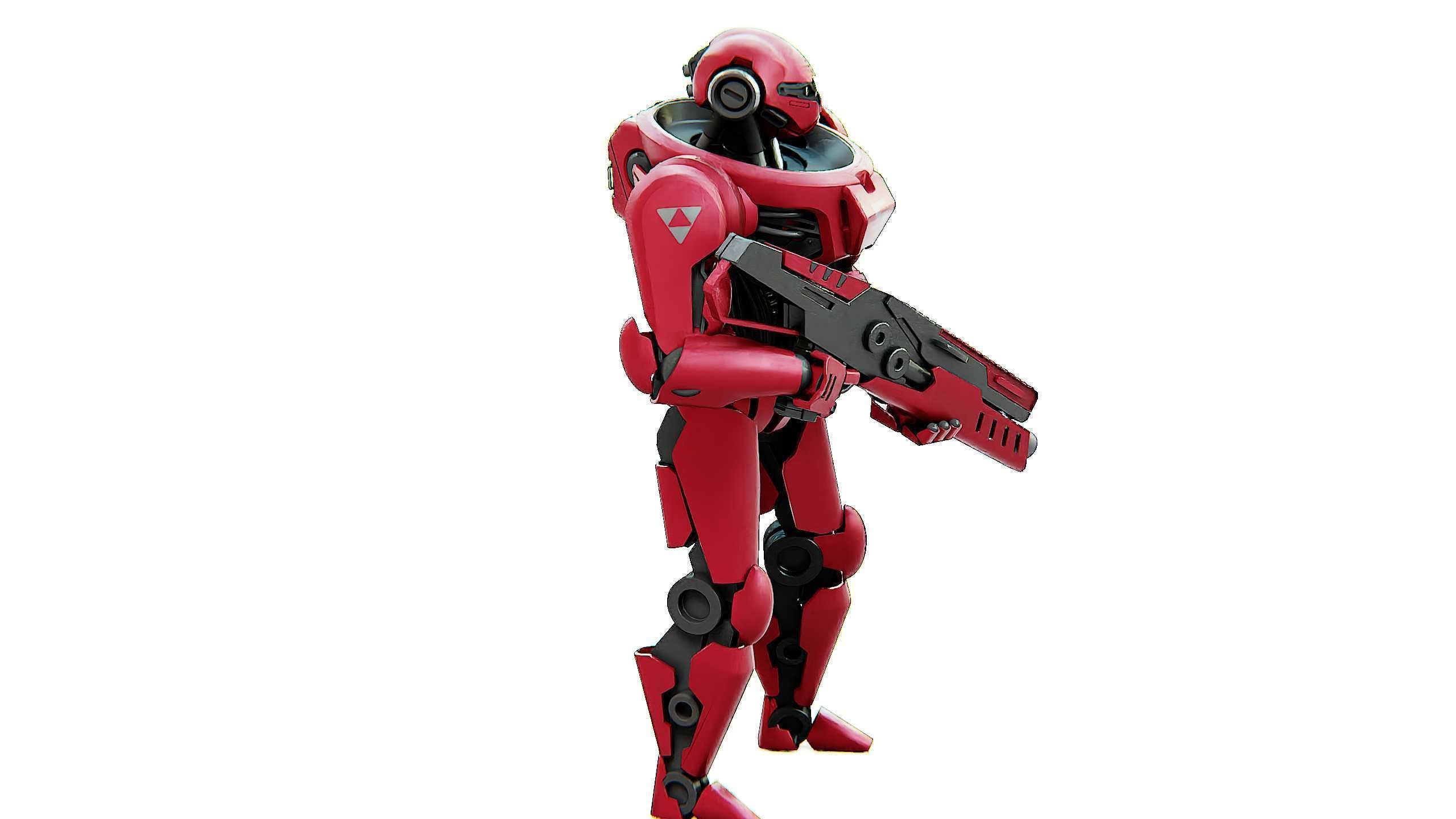 BATTLE DROID Z-9000   Rigged for Unreal Engine - Unity - MIXAMO 3D model_5