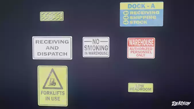 SAFE HOUSE - Signs 01 - LOW POLY