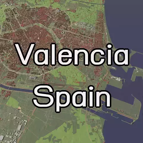 Valencia Spain - city and urban 3D model