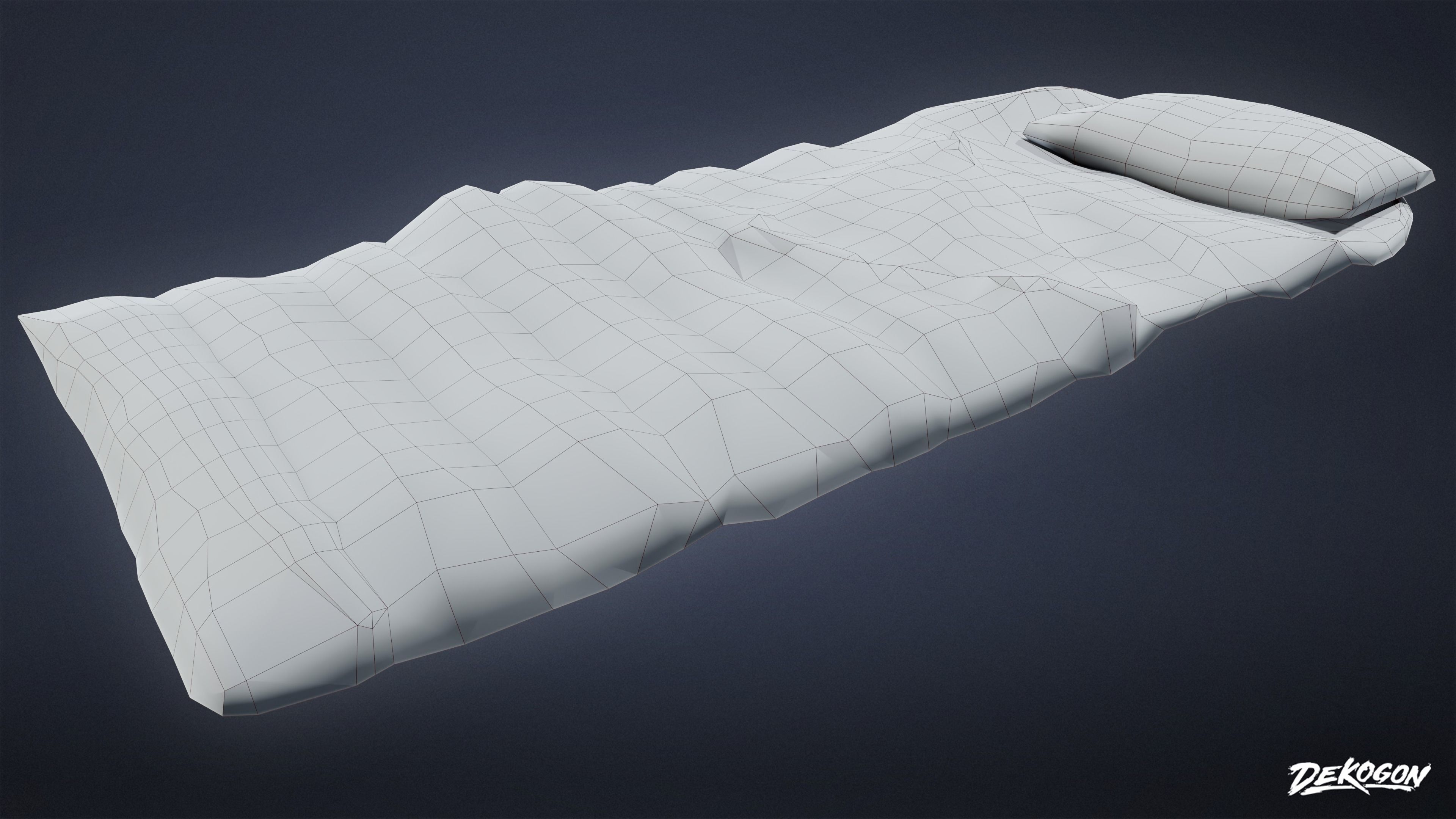 SAFE HOUSE - Sleeping Bag 01 - LOW POLY Low-poly 3D model_1