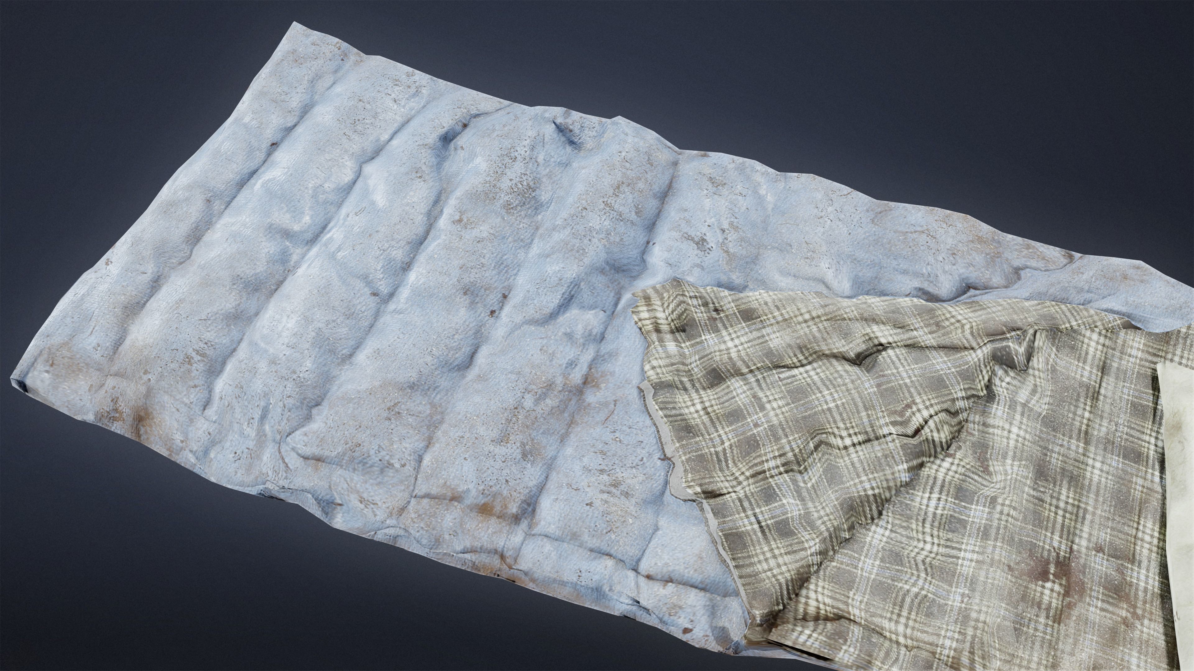 SAFE HOUSE - Sleeping Bag 01 - LOW POLY Low-poly 3D model_7