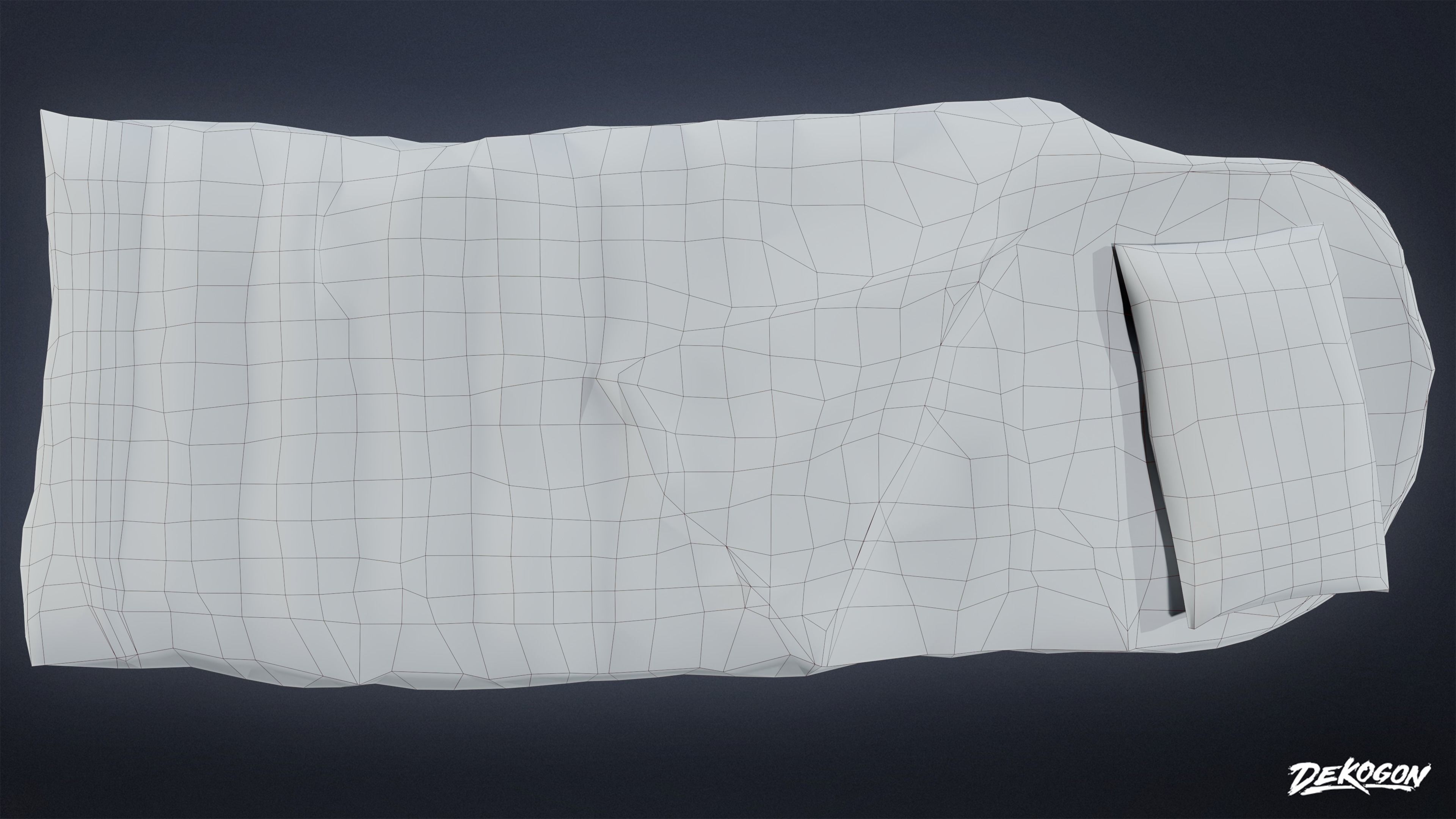 SAFE HOUSE - Sleeping Bag 01 - LOW POLY Low-poly 3D model_3