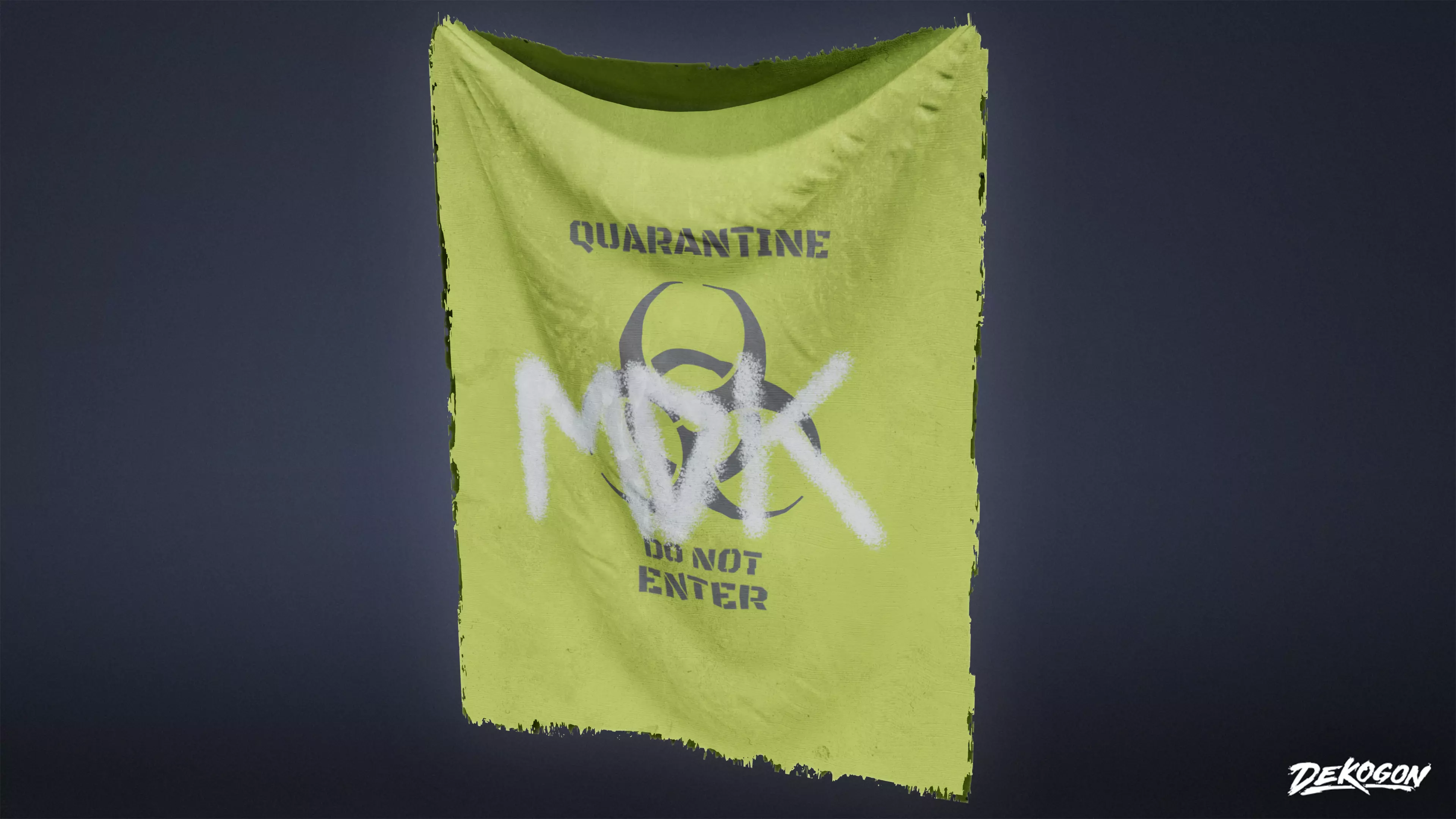 SAFE HOUSE - Tarp Hanging 01 - LOW POLY Low-poly 3D model_0