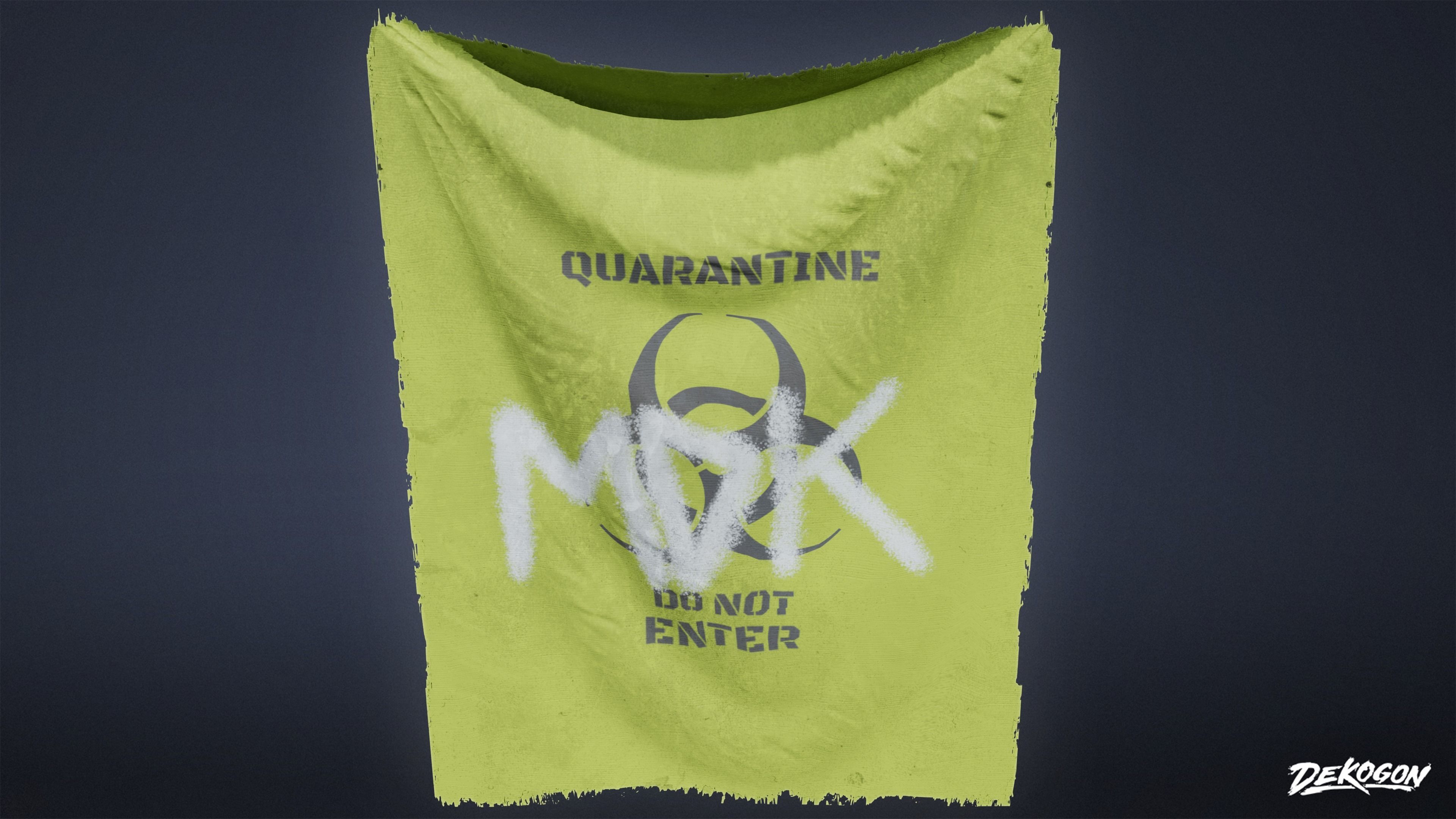 SAFE HOUSE - Tarp Hanging 01 - LOW POLY Low-poly 3D model_2