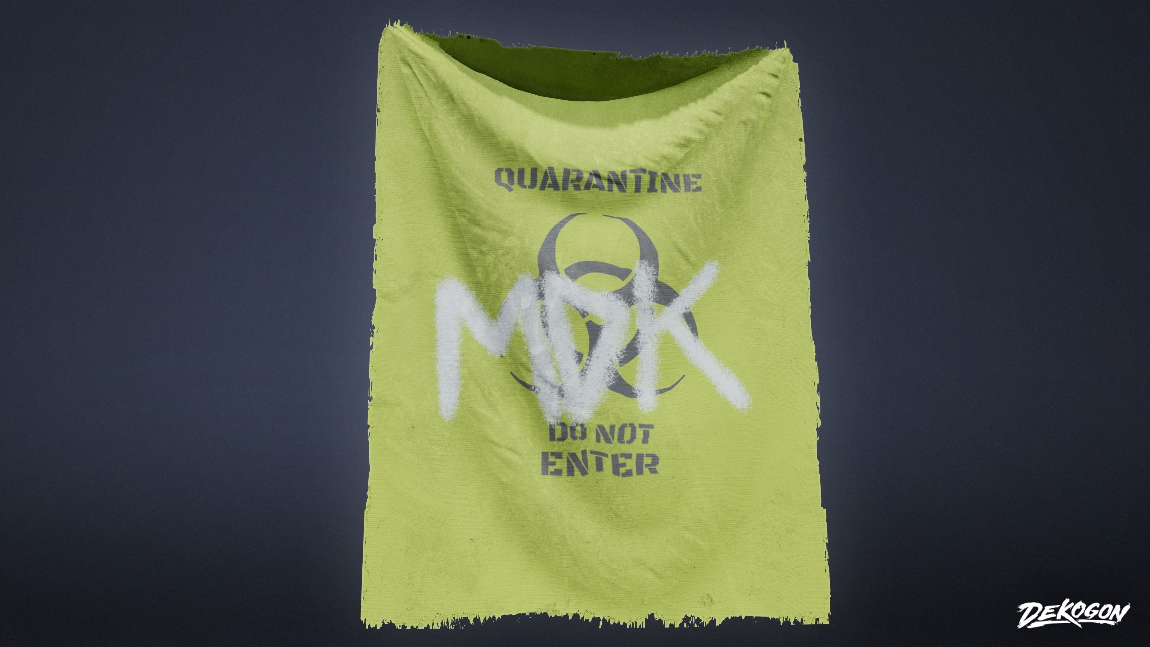 SAFE HOUSE - Tarp Hanging 01 - LOW POLY Low-poly 3D model_4