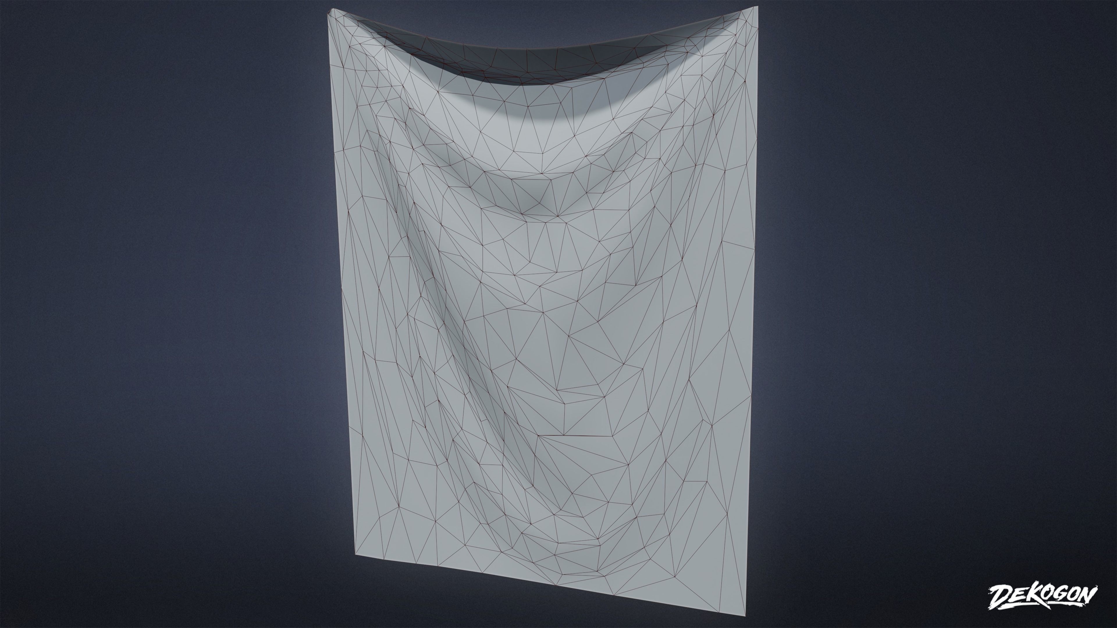 SAFE HOUSE - Tarp Hanging 01 - LOW POLY Low-poly 3D model_1