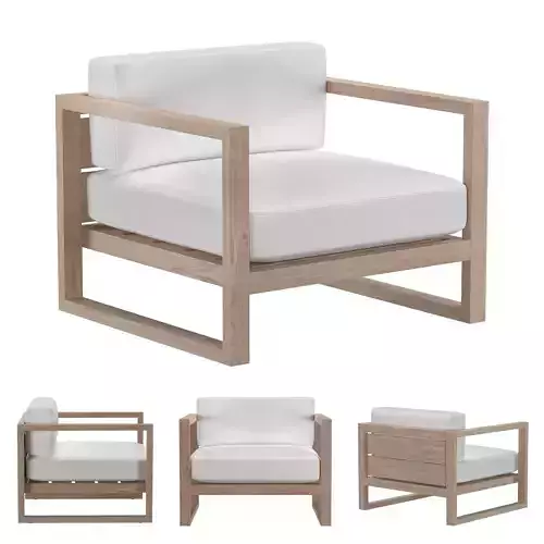  AEGEAN TEAK LOUNGE CHAIR 3D model