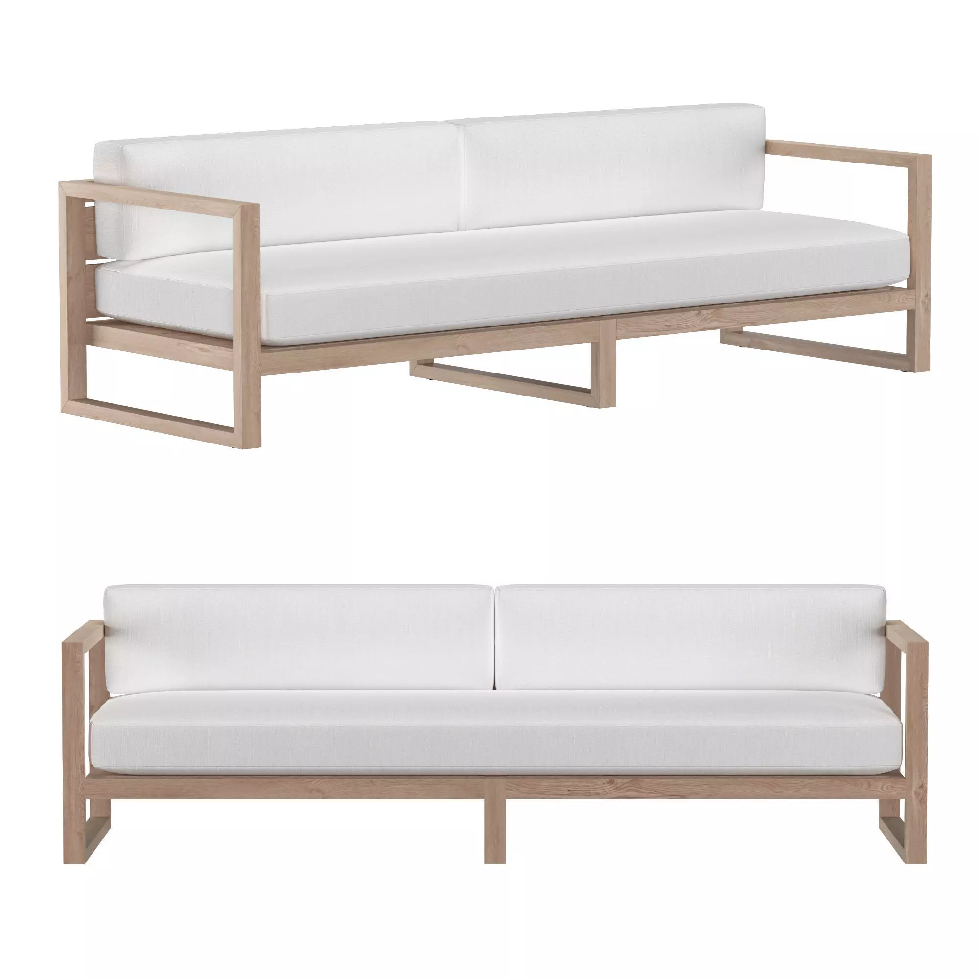AEGEAN TEAK SOFA 3D model_0