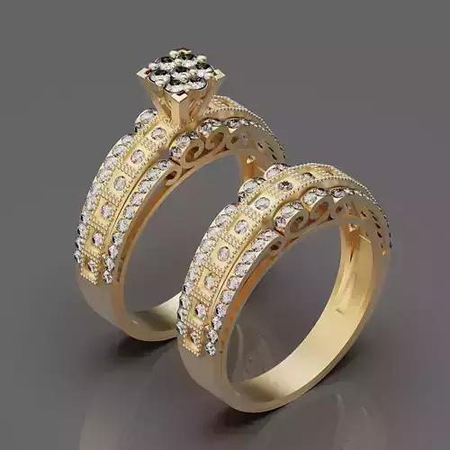 Lux ring silver gold sterling printable jewelry 3D model