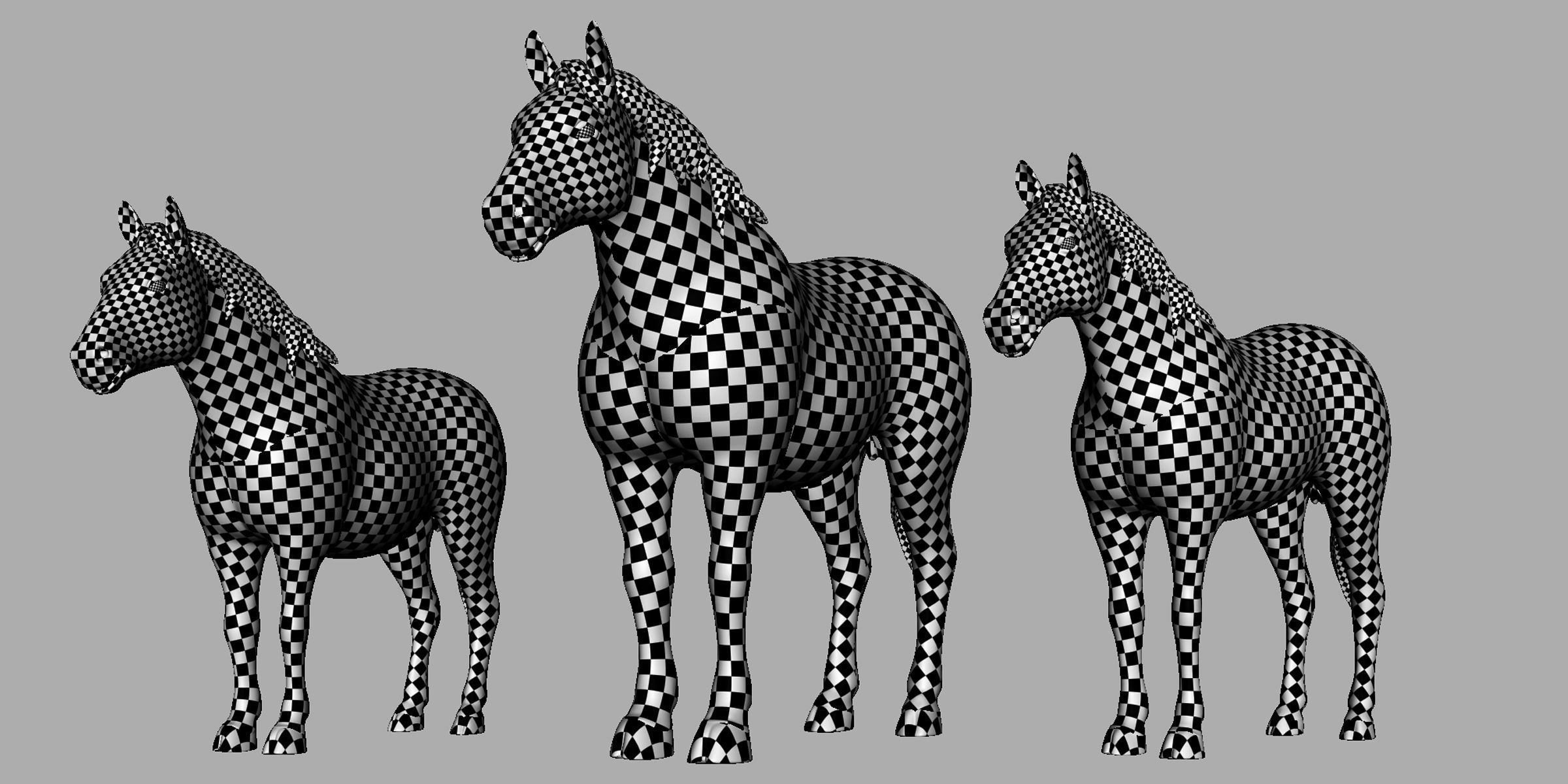 Horse Pack Low-poly 3D model_8