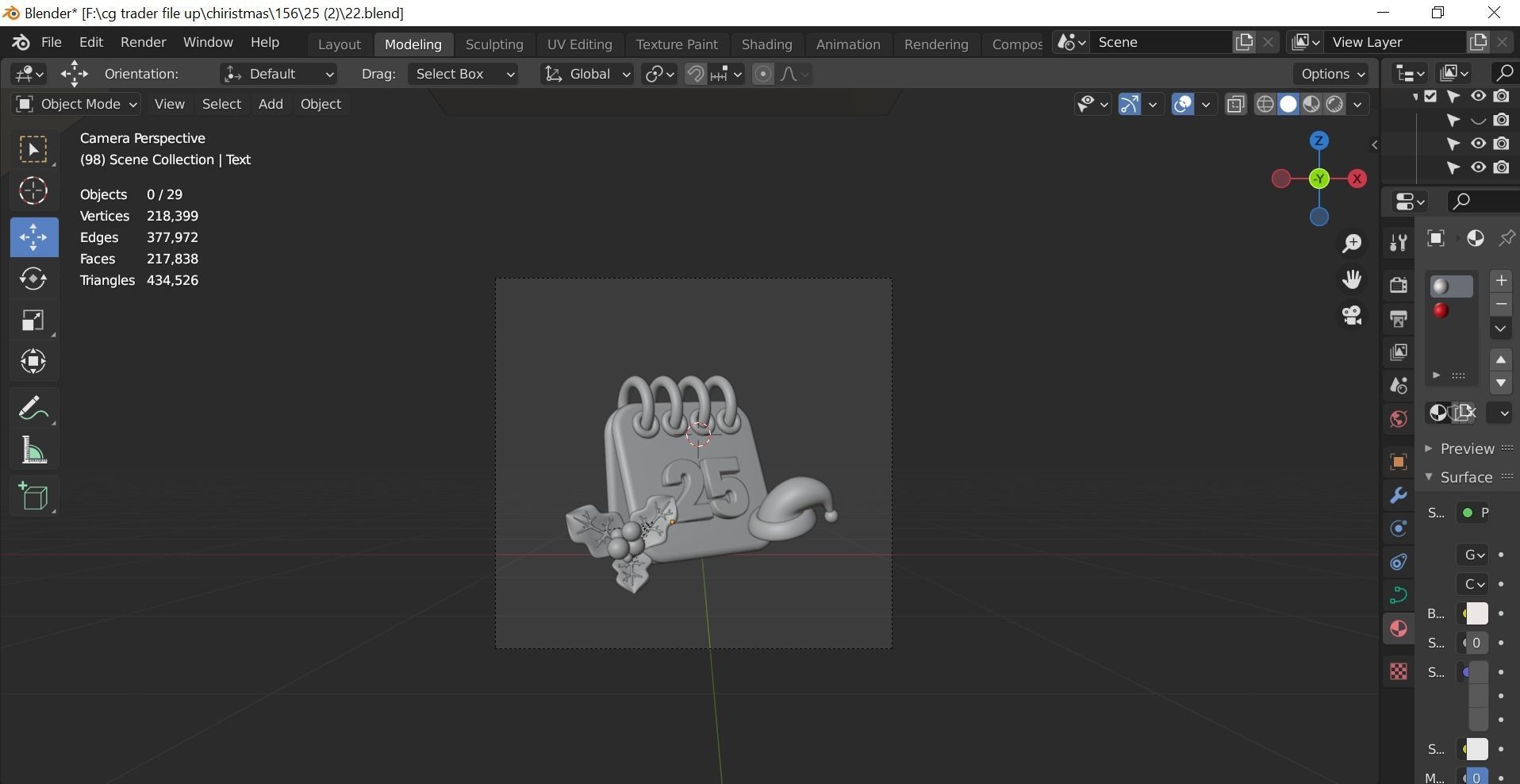 Christmas 3d Illustration Icon Pack 3D model_21