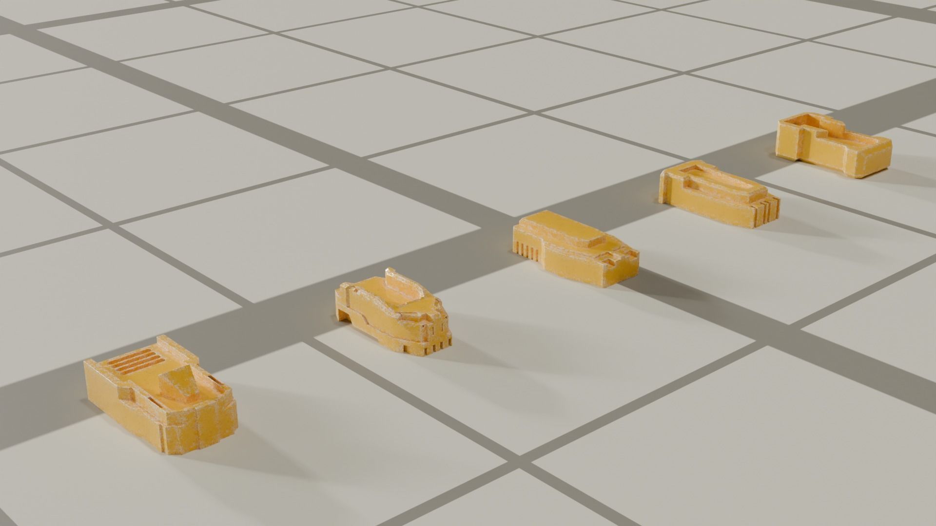 65 Sci Fi Hard Surface Kitbash Set 3D model_7