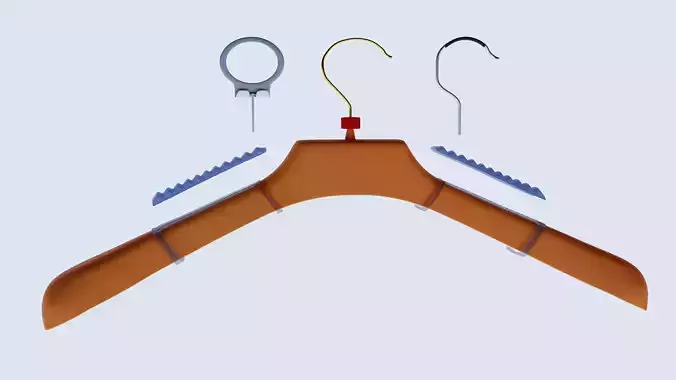 Clothes hanger set 3d model