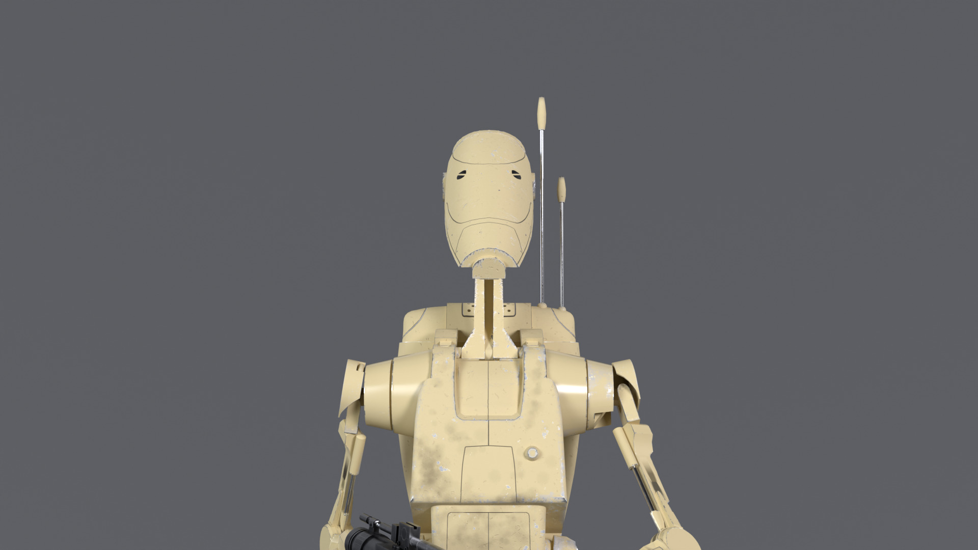 B1 Battle Droid Low-poly 3D model_5