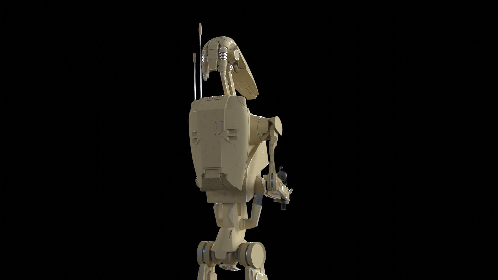 B1 Battle Droid Low-poly 3D model_4