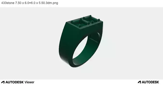 Men Ring With 2 Asscher Cut Center Stone