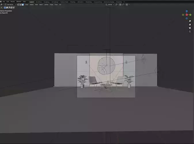 Interior with Big Clock