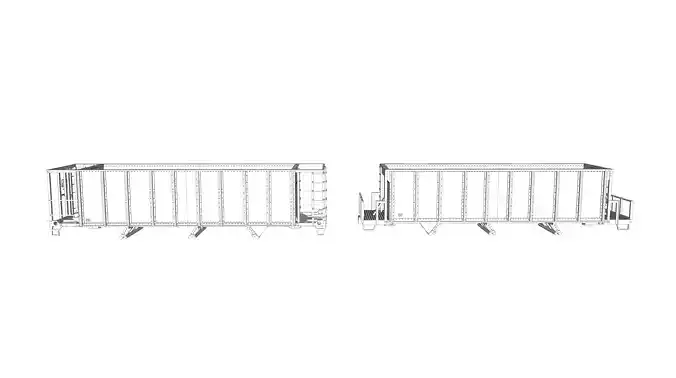 Aggregate Rock Phosphate Hoppers CSX HO 3D print model