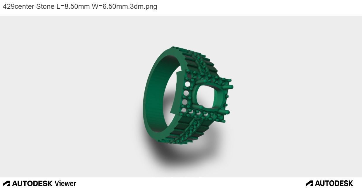 Men Ring With Asscher Cut Center Stone 3D print model_1